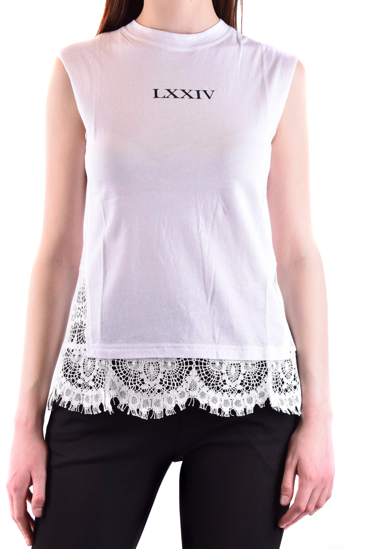 Bílá dámská top s krajkou