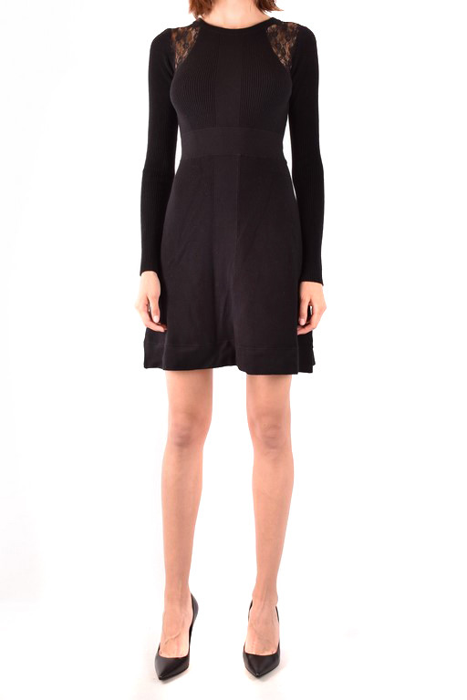 Черна дантелена рокля Pinko