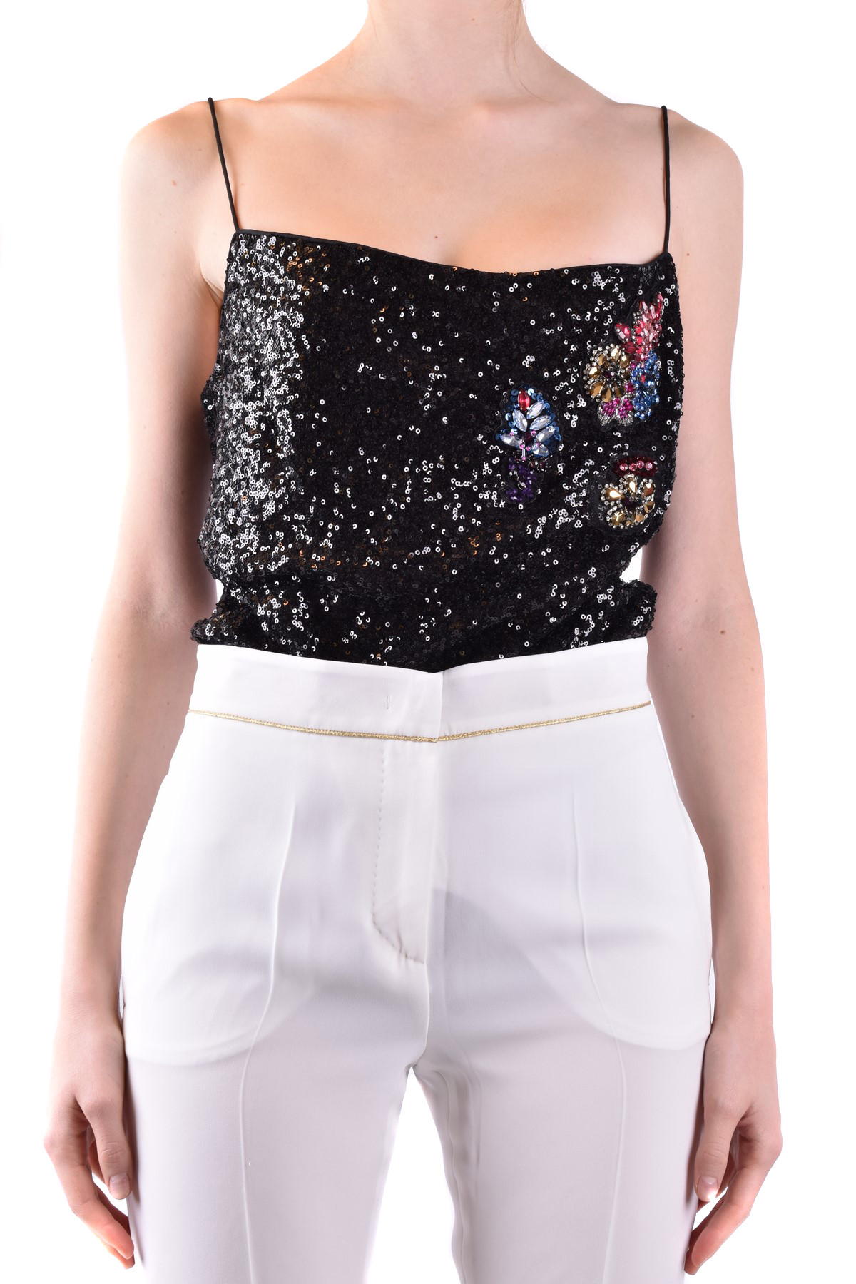 Flitrovaný top na ramienka Pinko