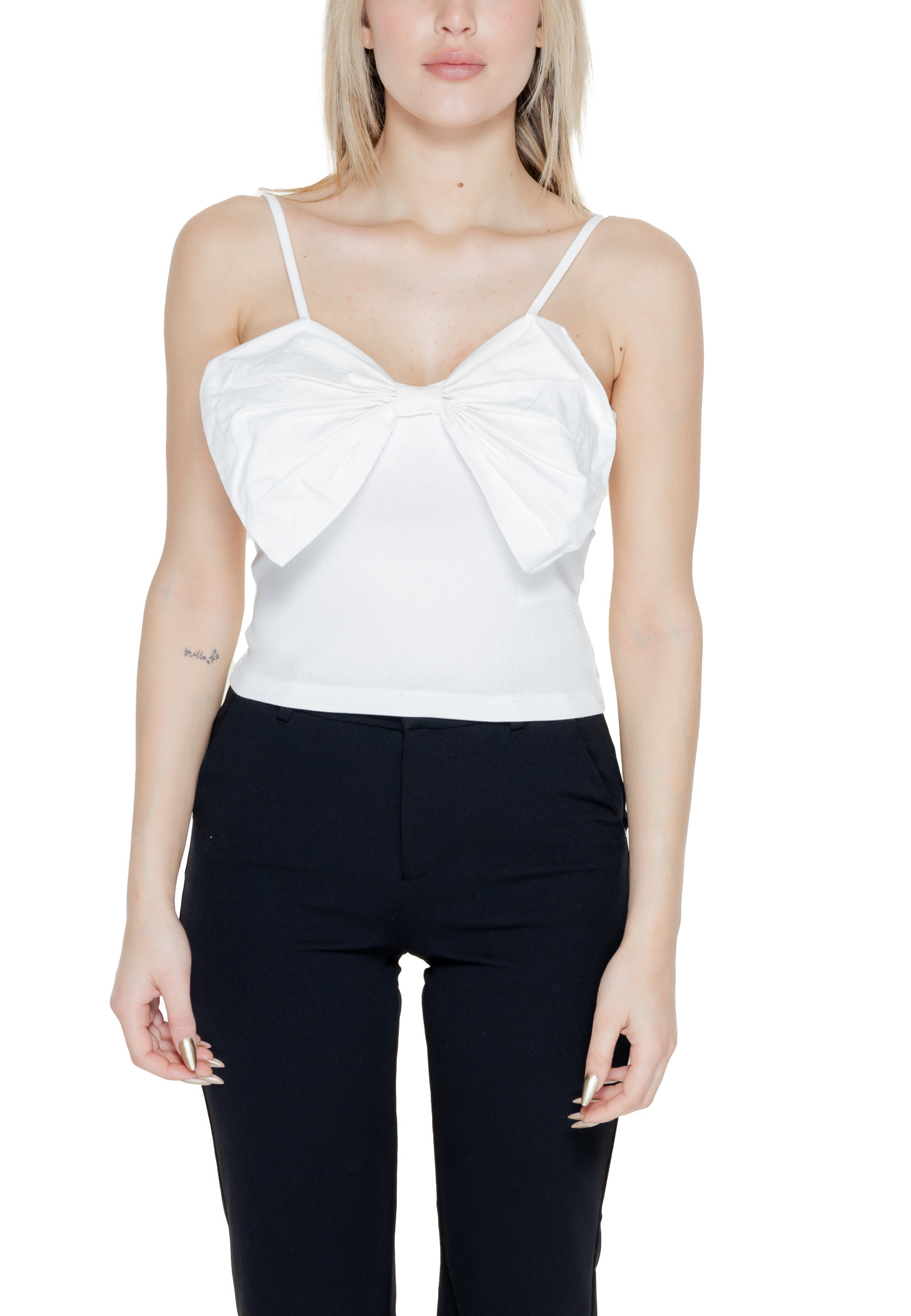 Bílá dámská top s mašlí