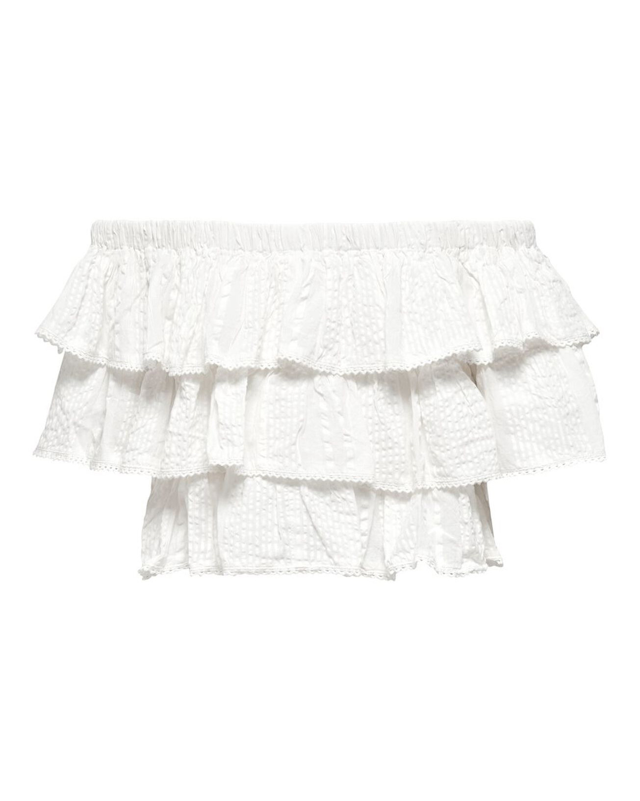 Bílý top s volány