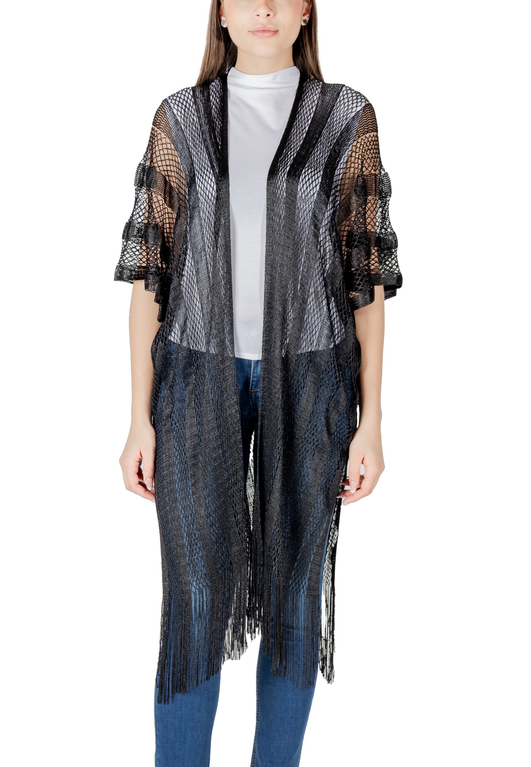 Черен мрежест кардиган Liu Jo