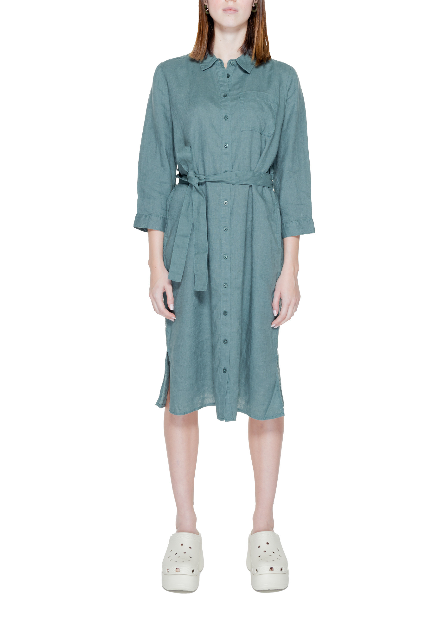 Košilové šaty ze lnu