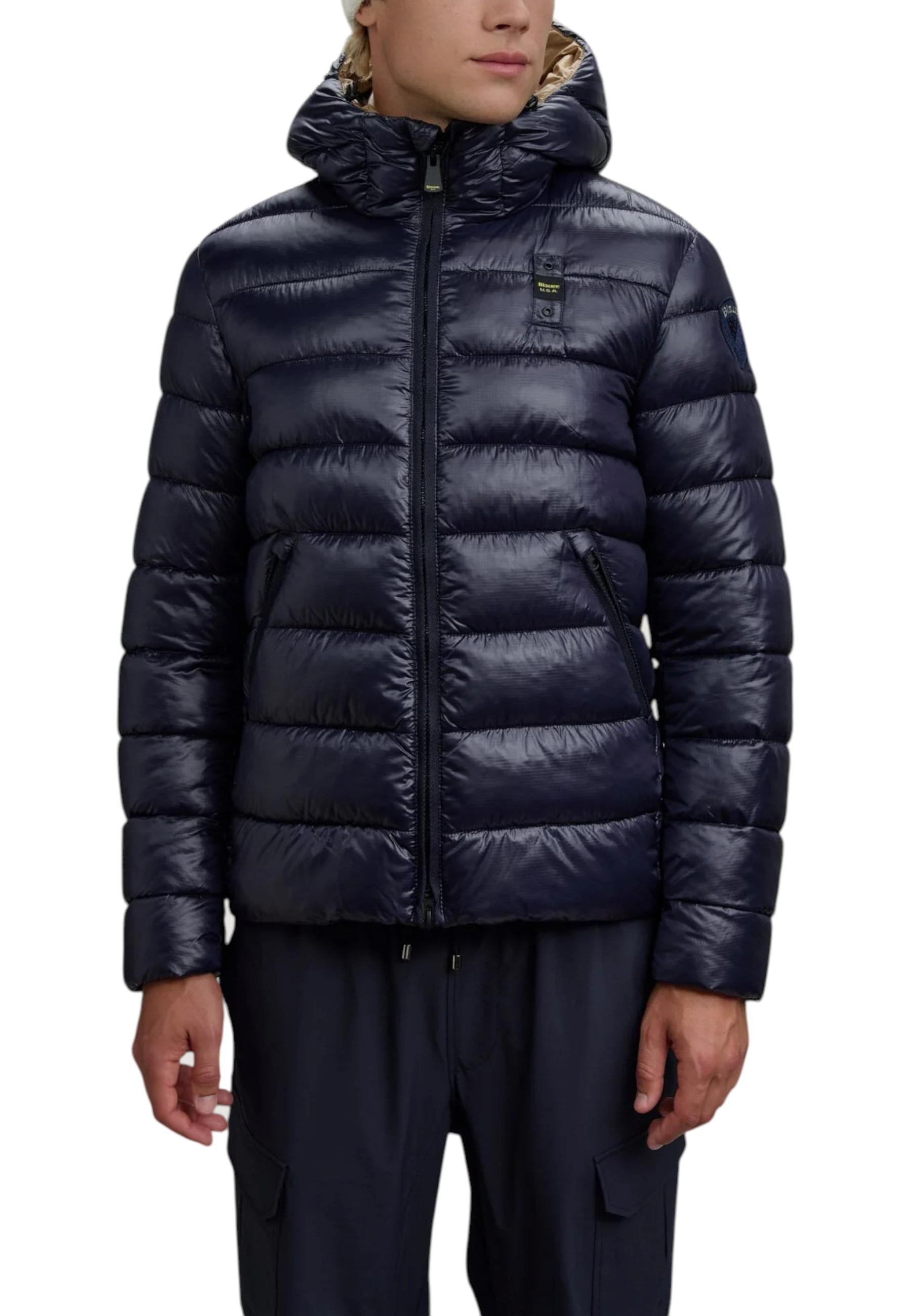 Blauer pánska zimná bunda