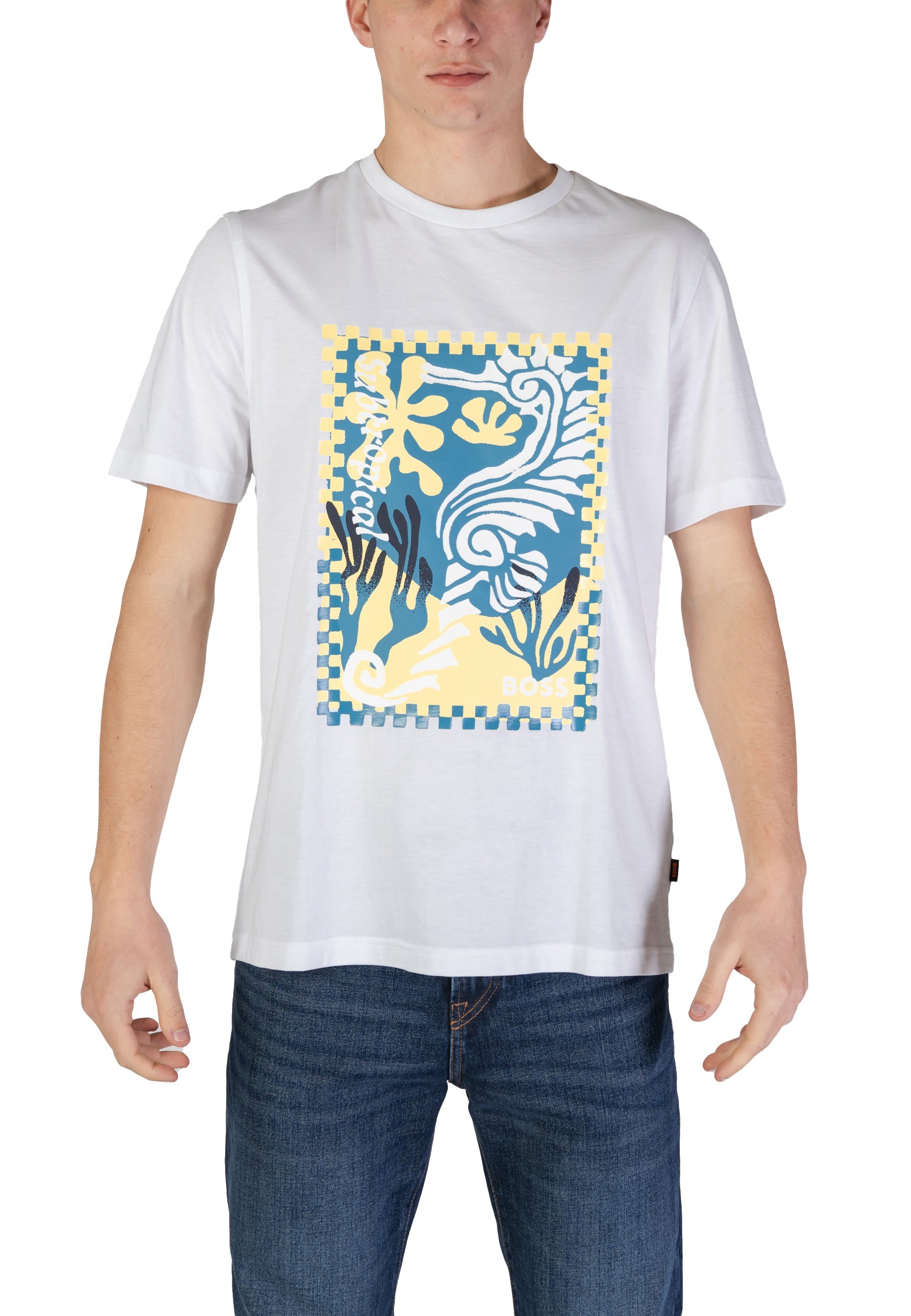 Мъжка тениска Boss с щампа
