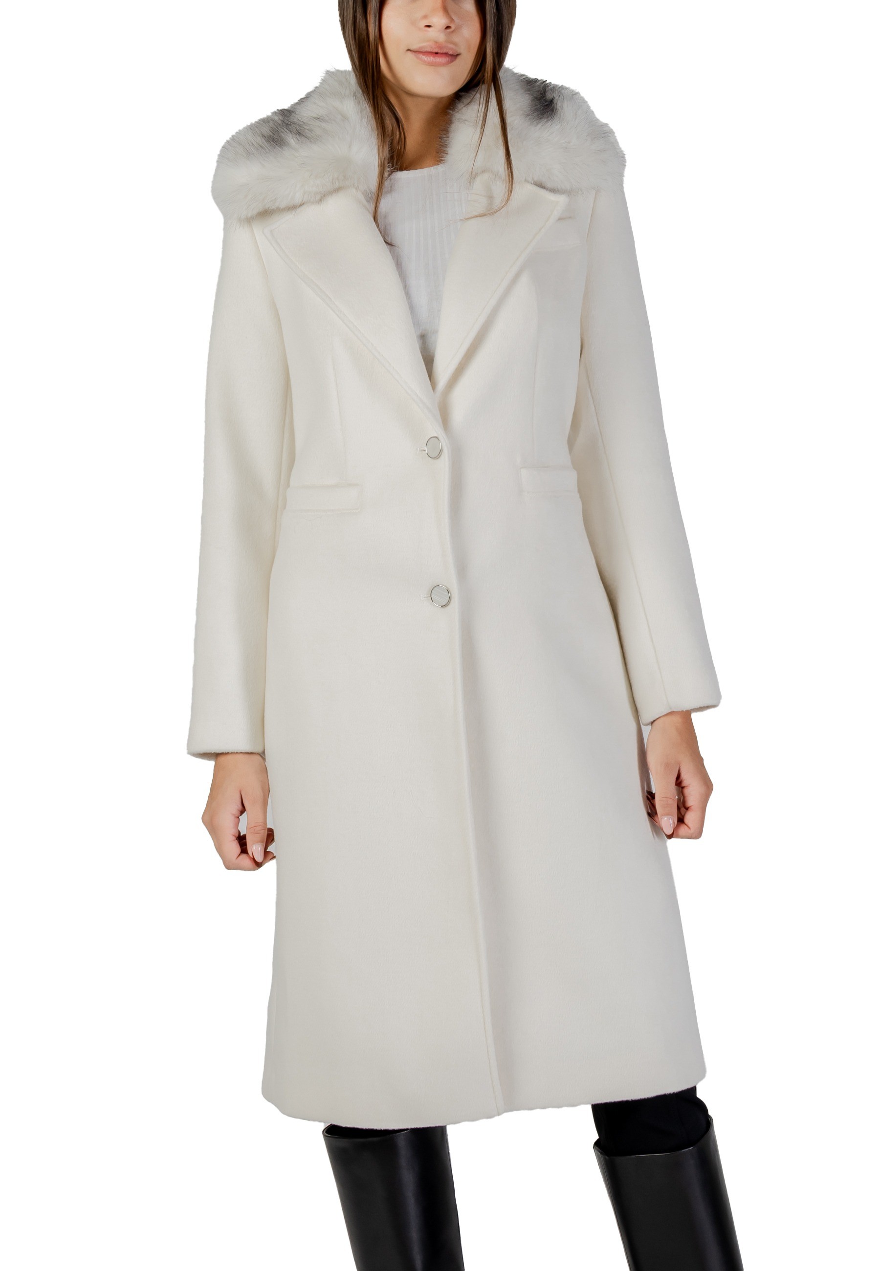 Dámsky kabát Guess s kožušinovým golierom