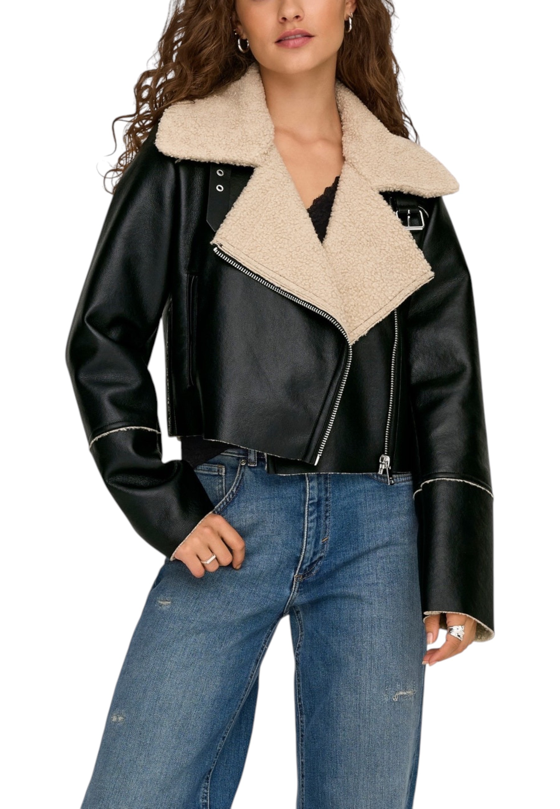 Кожено яке с изкуствена кожа