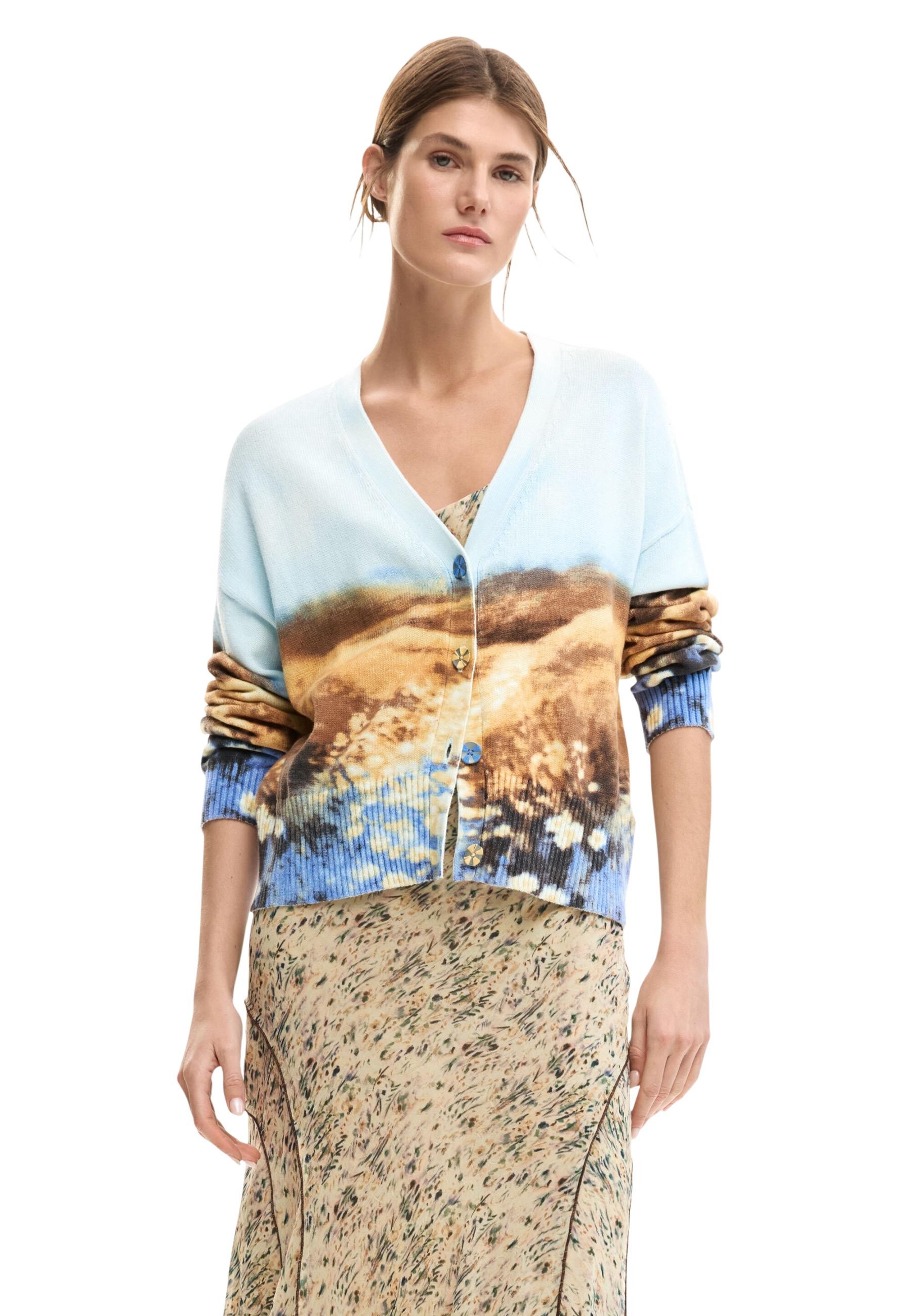 Дамски кардиган Desigual с щампа