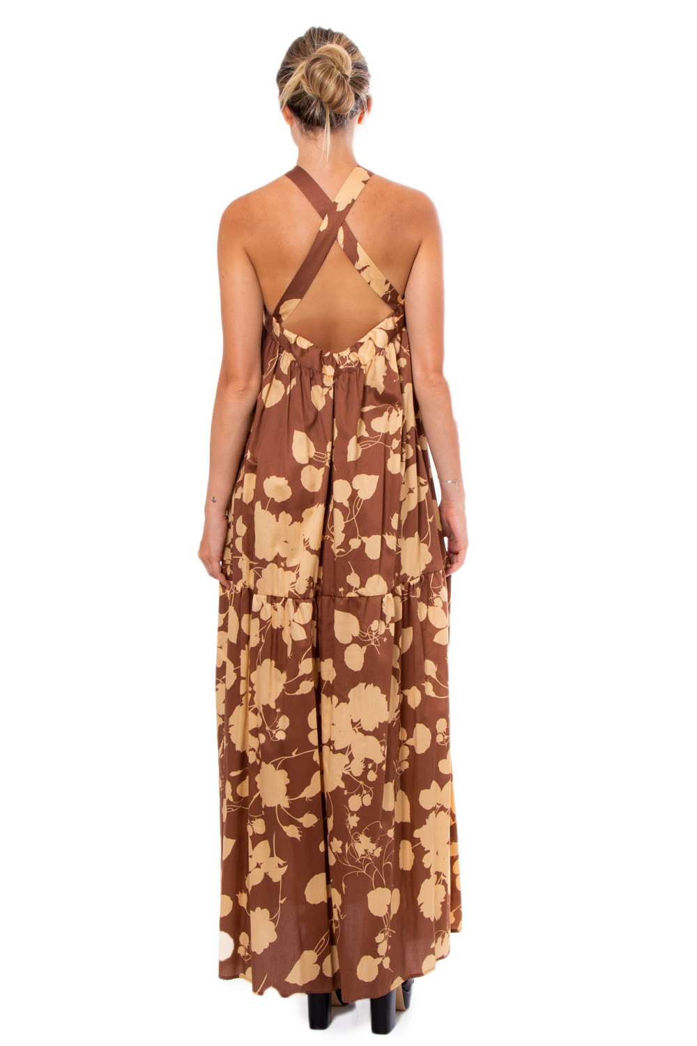 Дамска макси рокля с щампа Vicolo