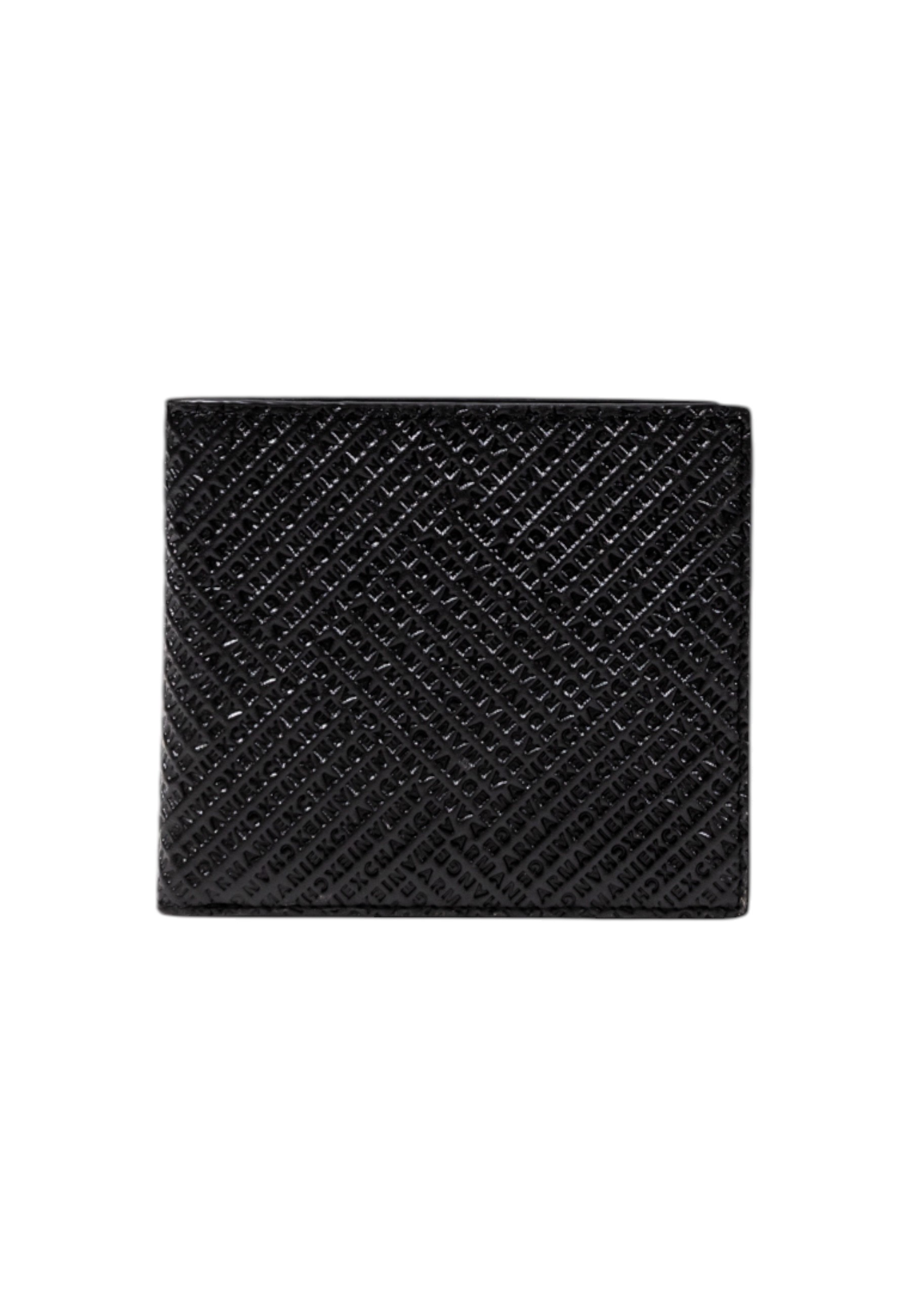 Черен кожен портфейл Armani Exchange