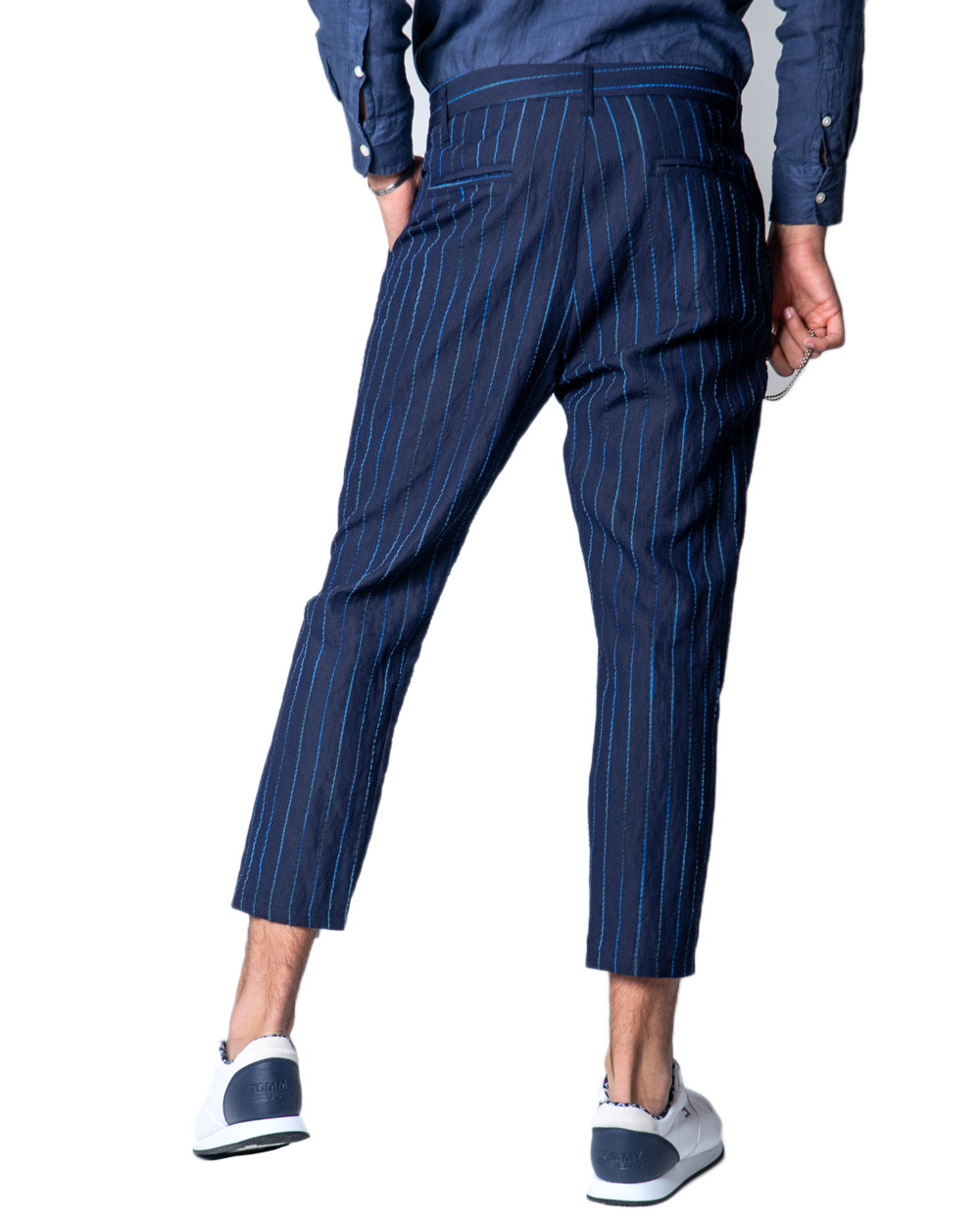 Мъжки раирани чинос панталони