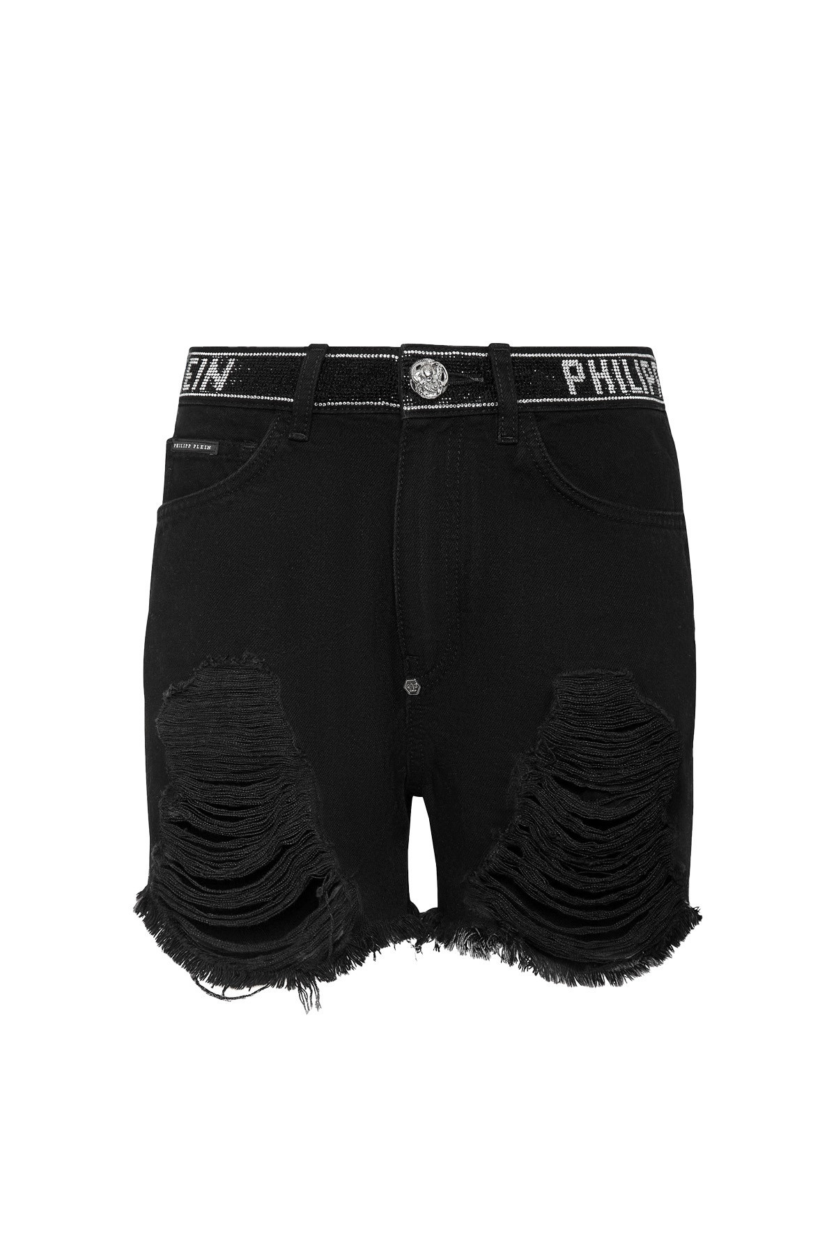 Черни дънкови шорти Philipp Plein