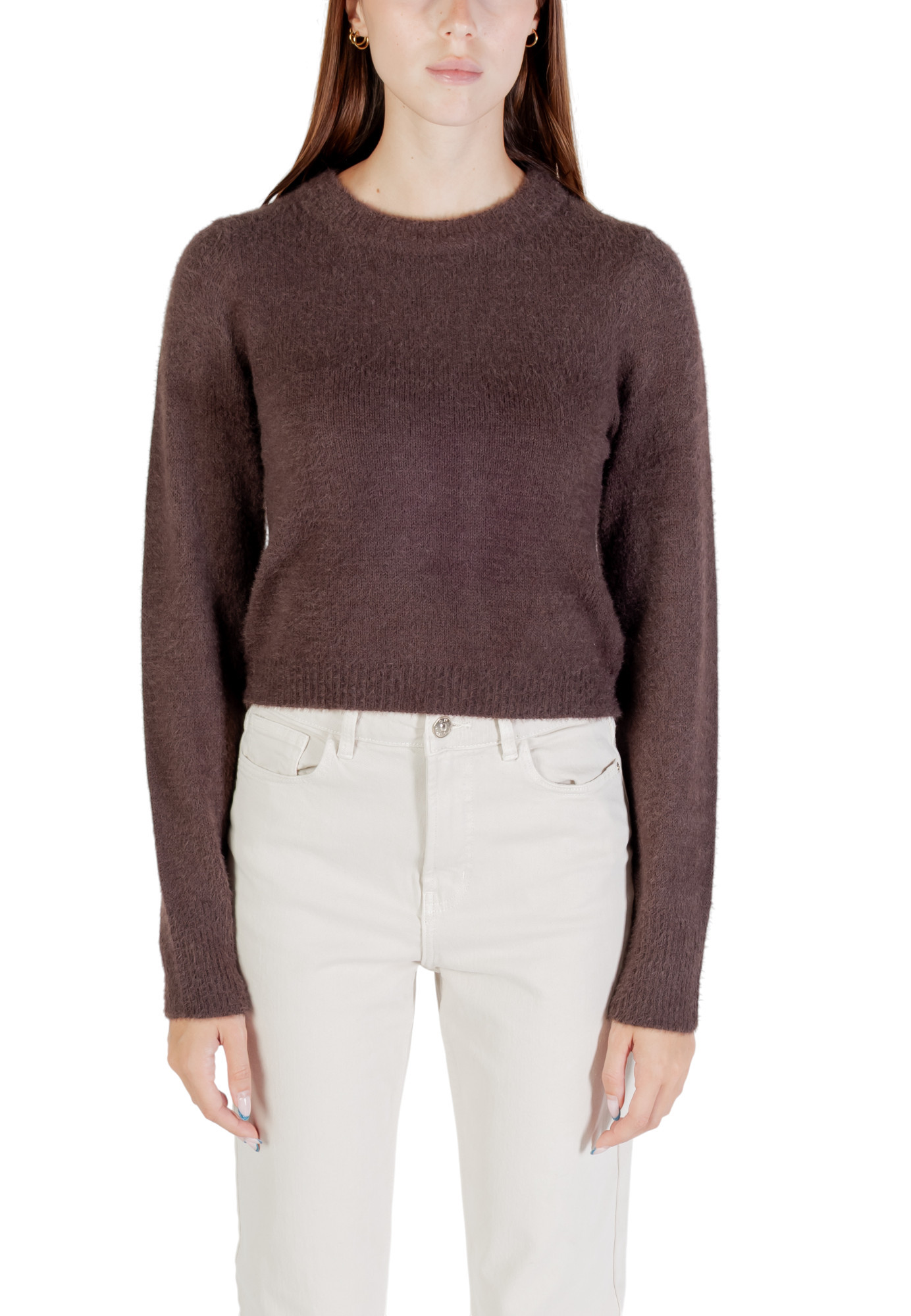 Кафяв дамски пуловер Only