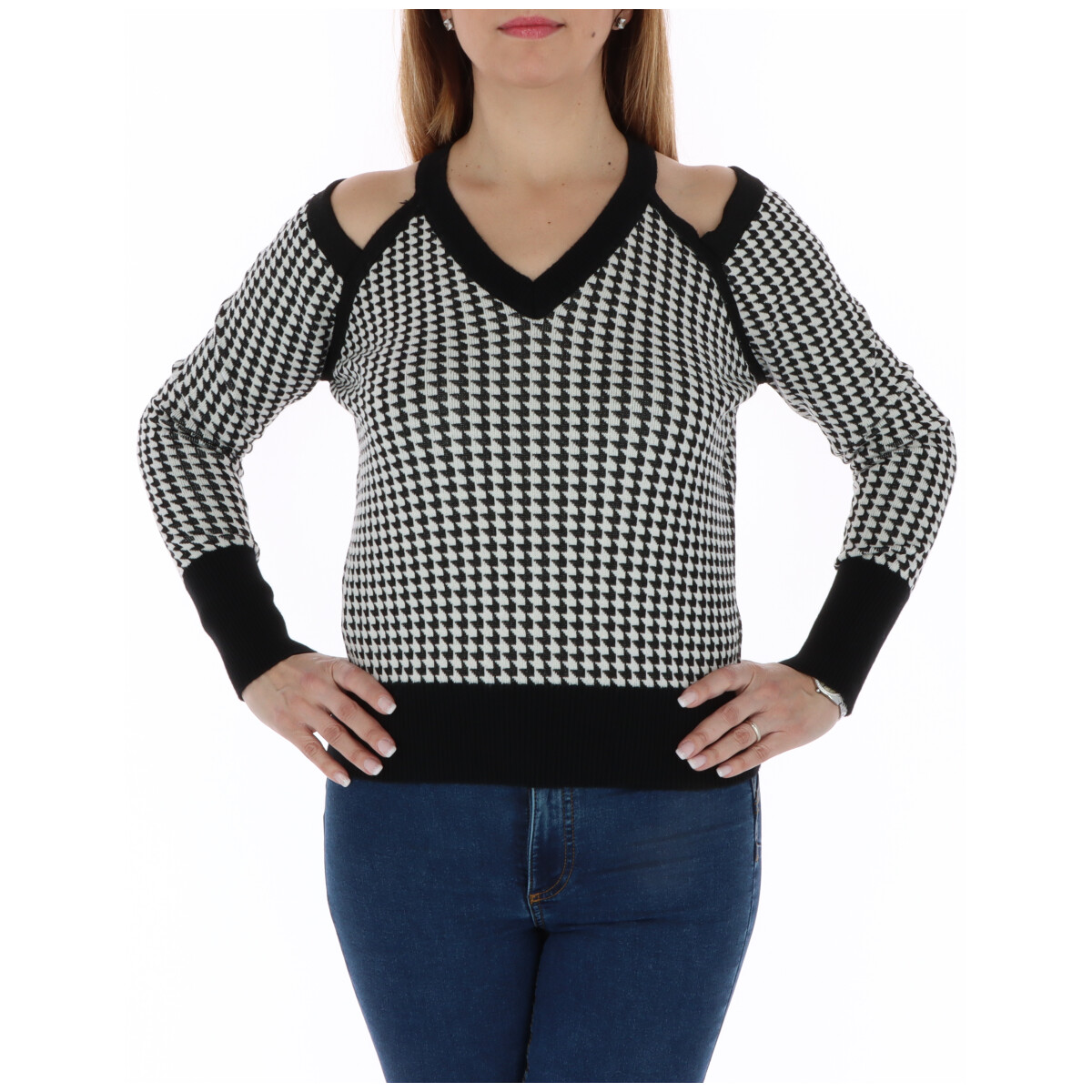 Дамски шарен пуловер Pinko