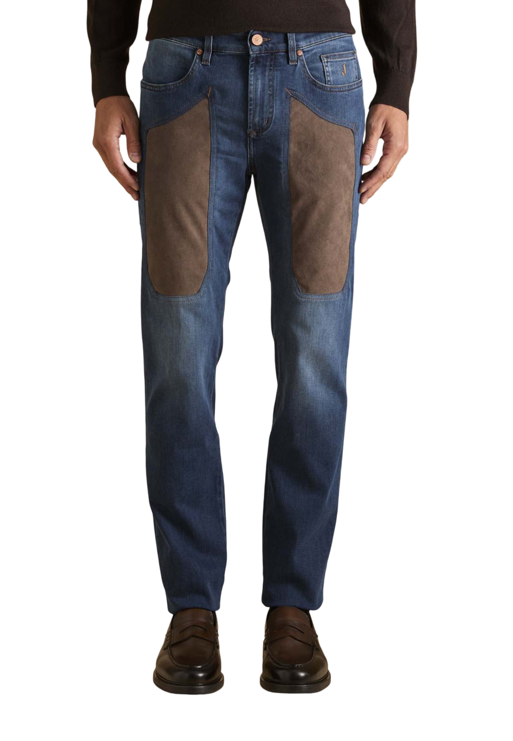 Дънки Jeckerson с кожени детайли