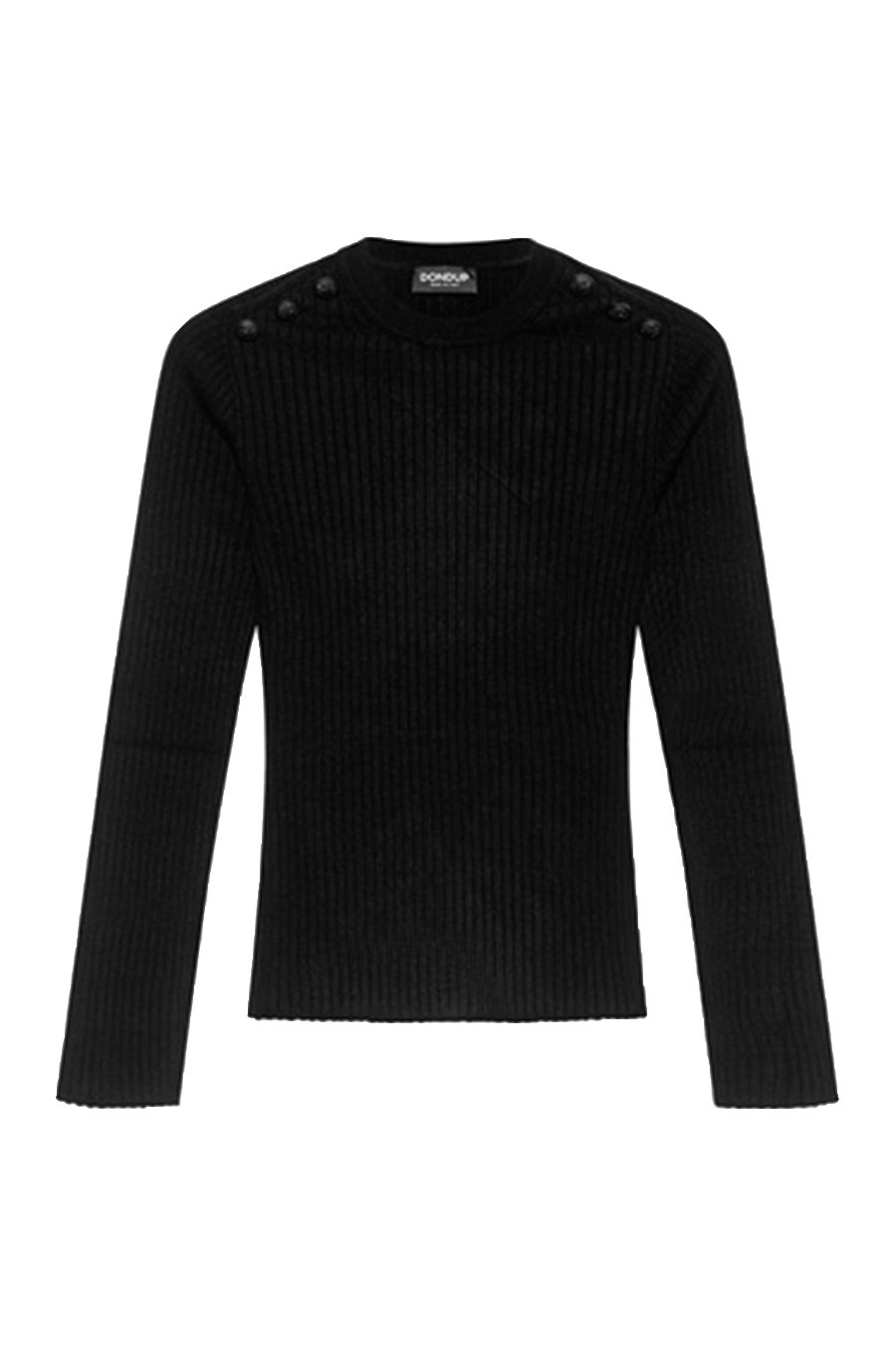 Čierny sveter s gombíkmi