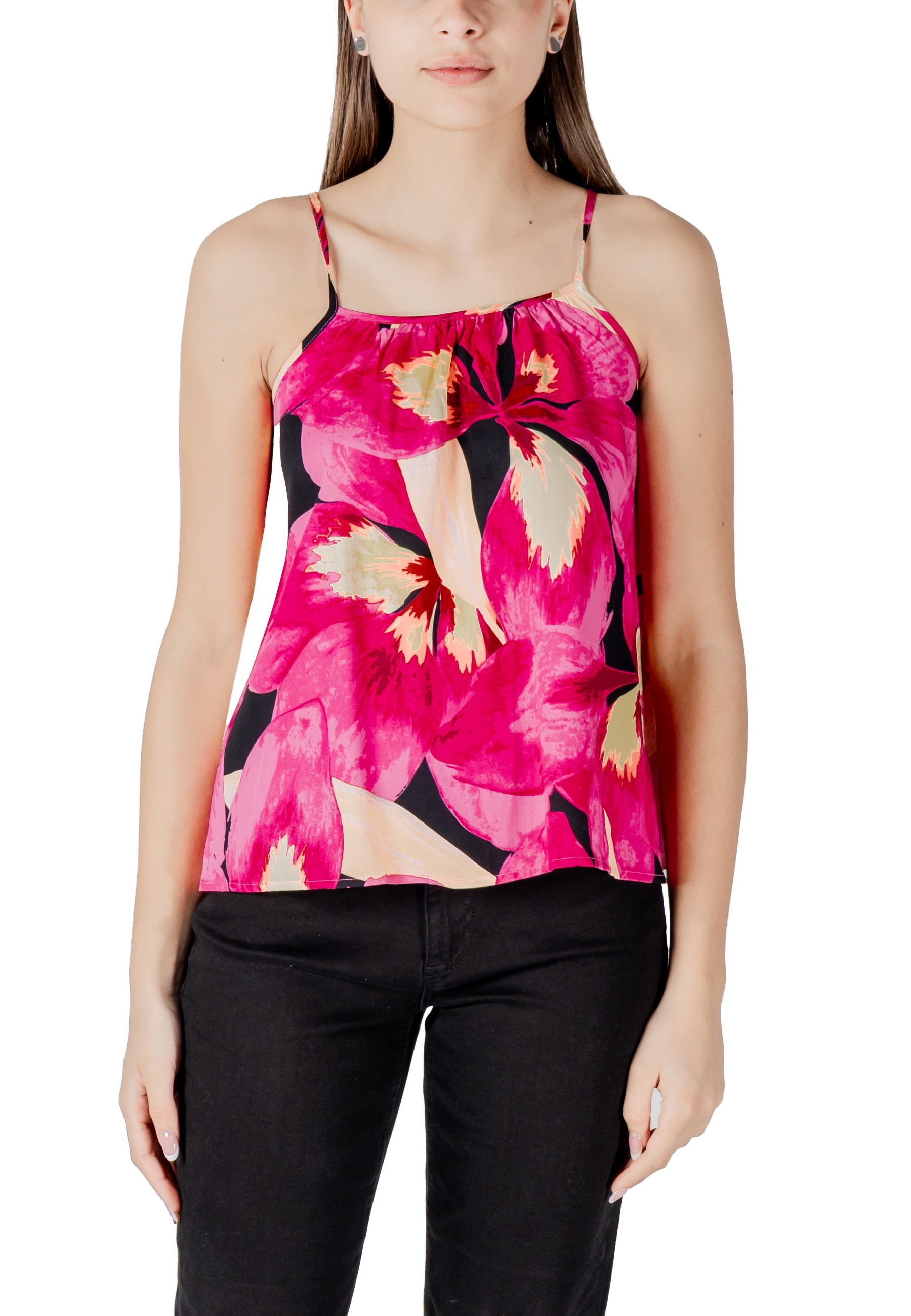 Květinový top na ramínka