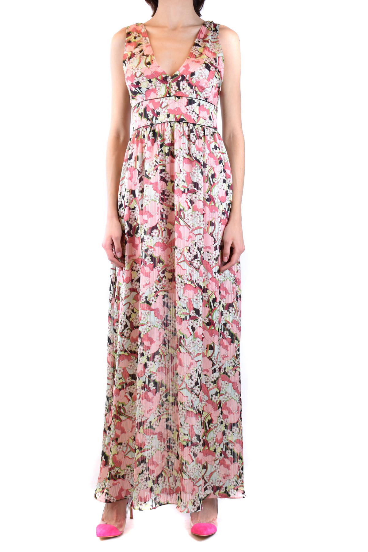 Макси рокля без ръкави с флорален принт