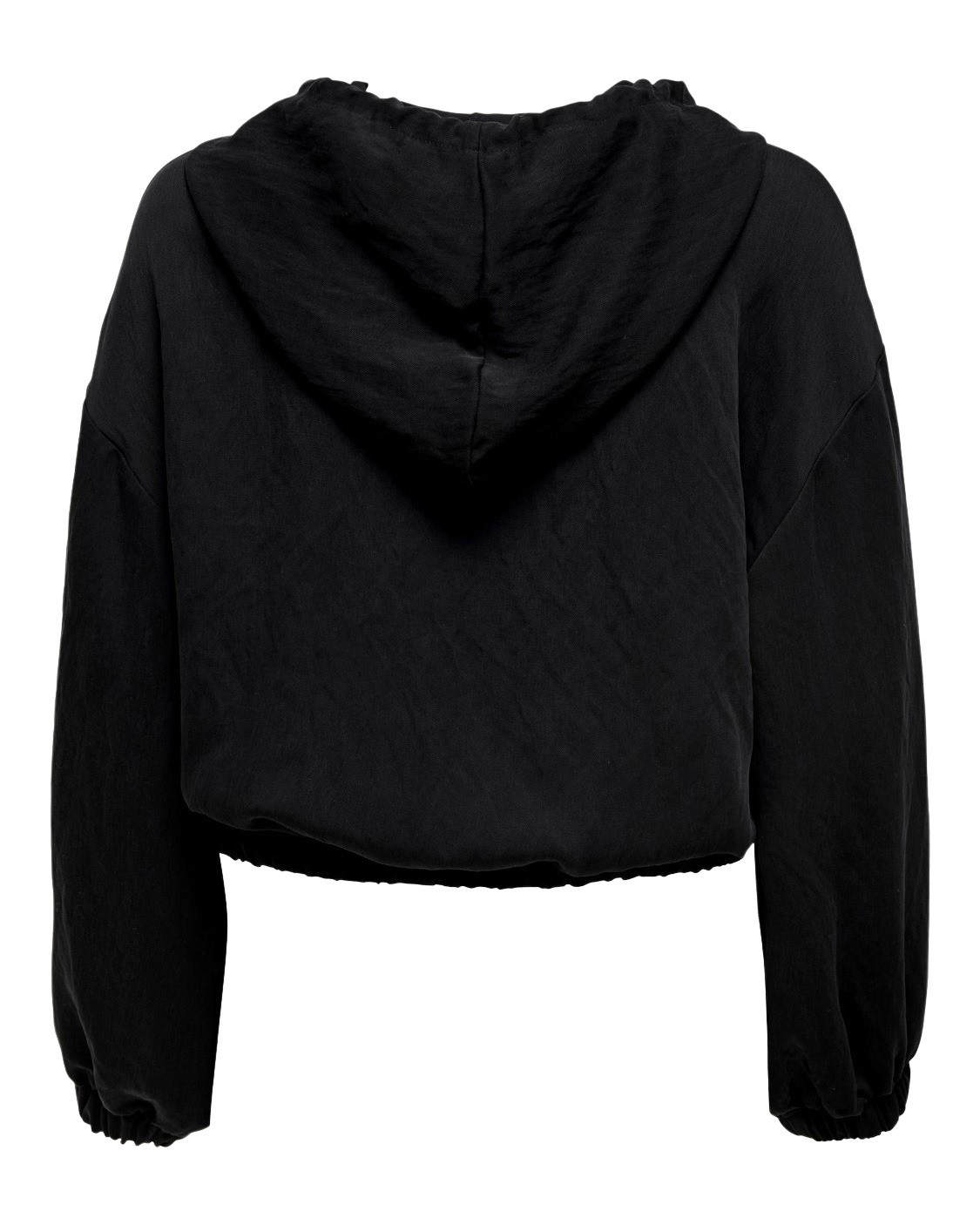 Černá crop mikina s kapucí