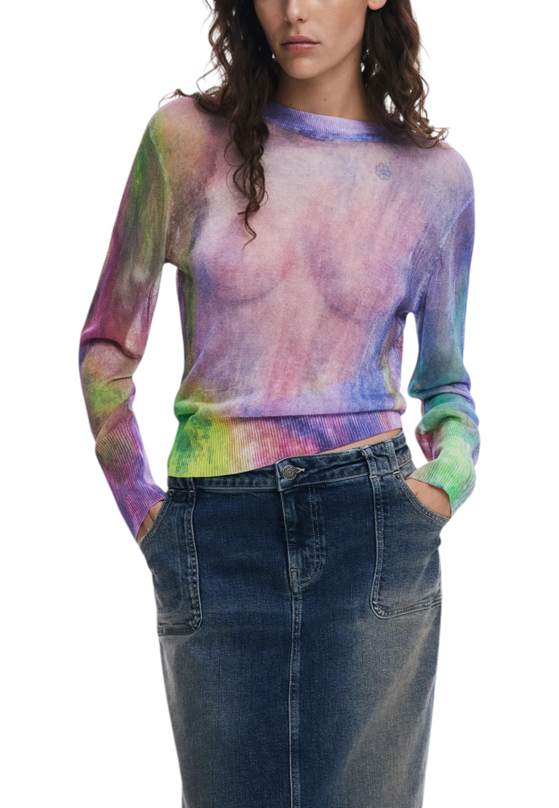 Цветен пуловер Desigual