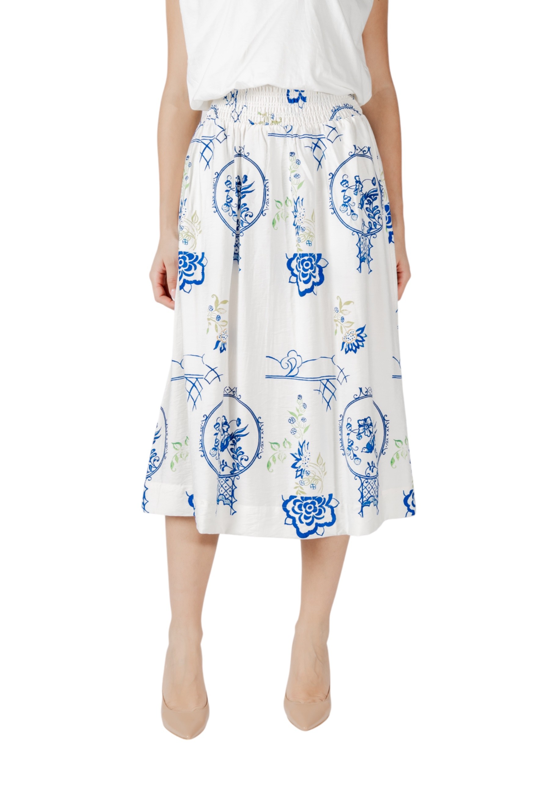 Dámská midi sukně s potiskem