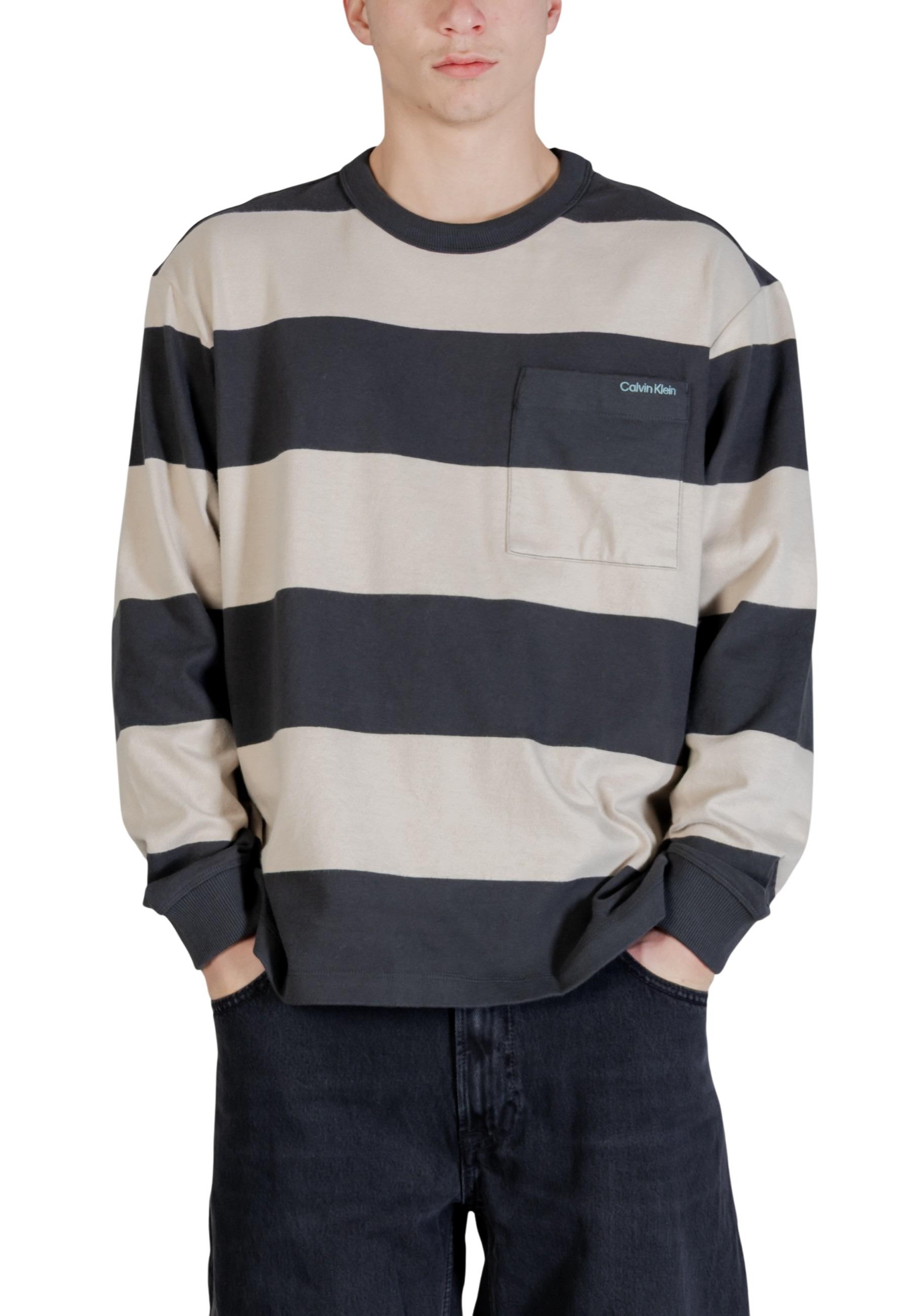 Тениска с дълъг ръкав на райета Calvin Klein