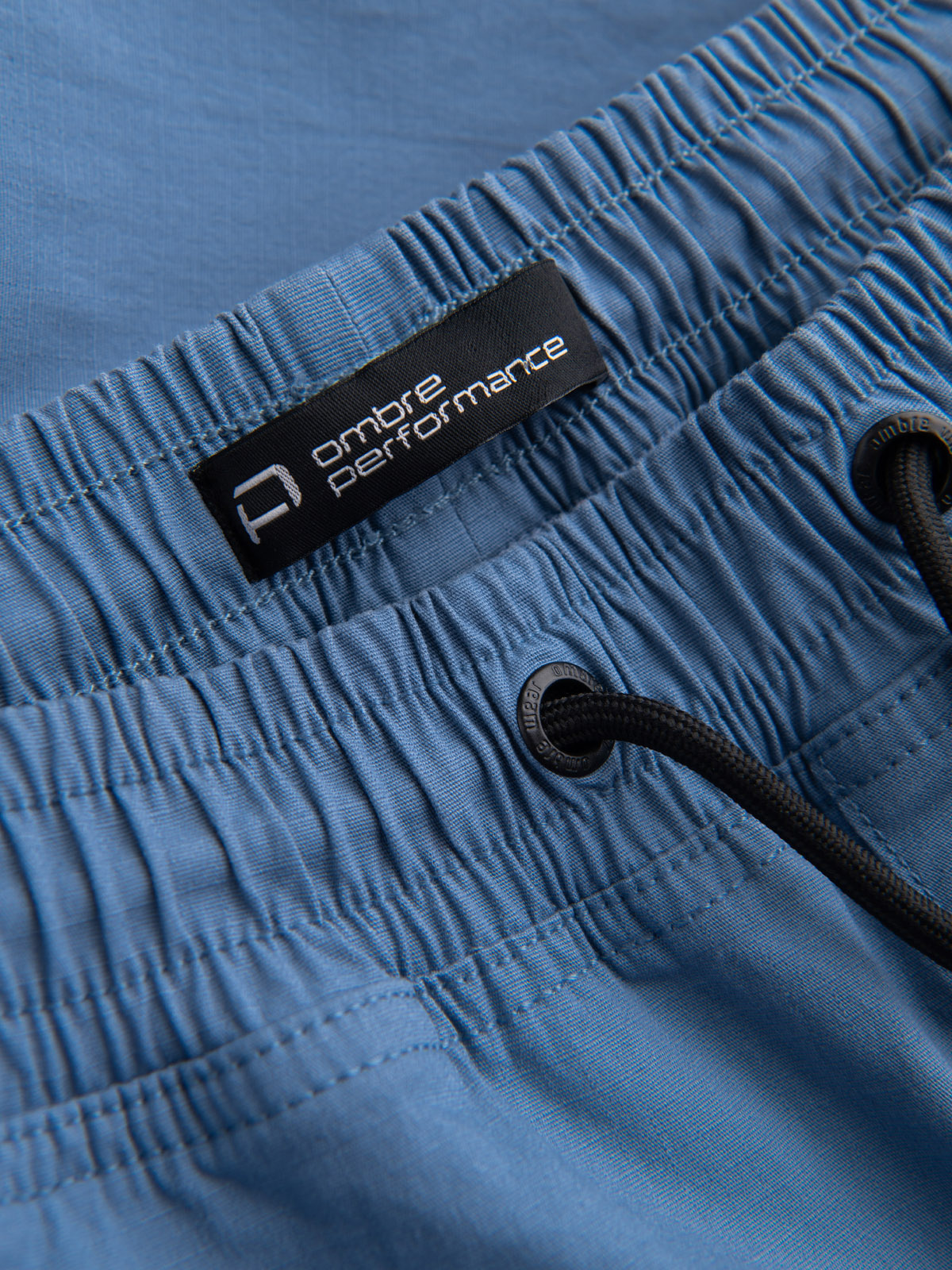Ombre Men&#039;s JOGGER pants with stand-off and zippered cargo pockets - blue