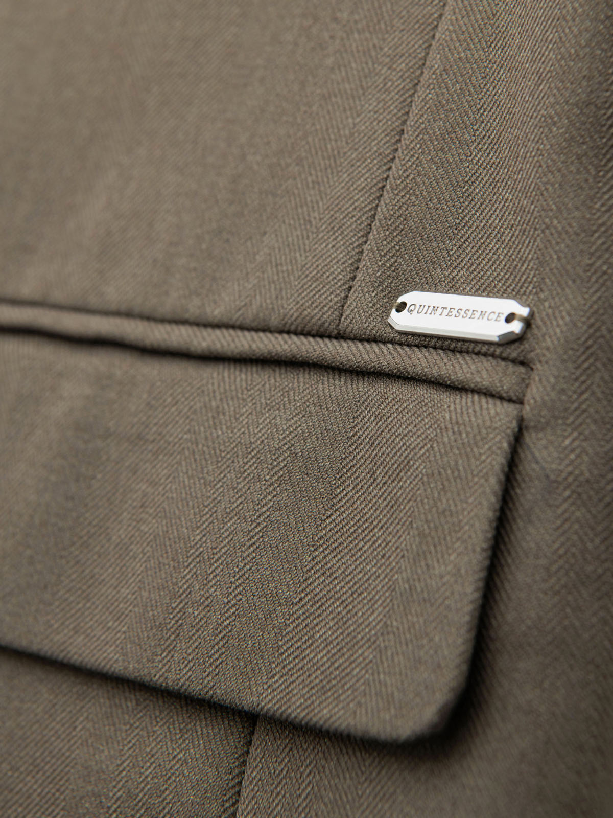 Ombre Men's elegant SLIM FIT jacket with rayon - olive