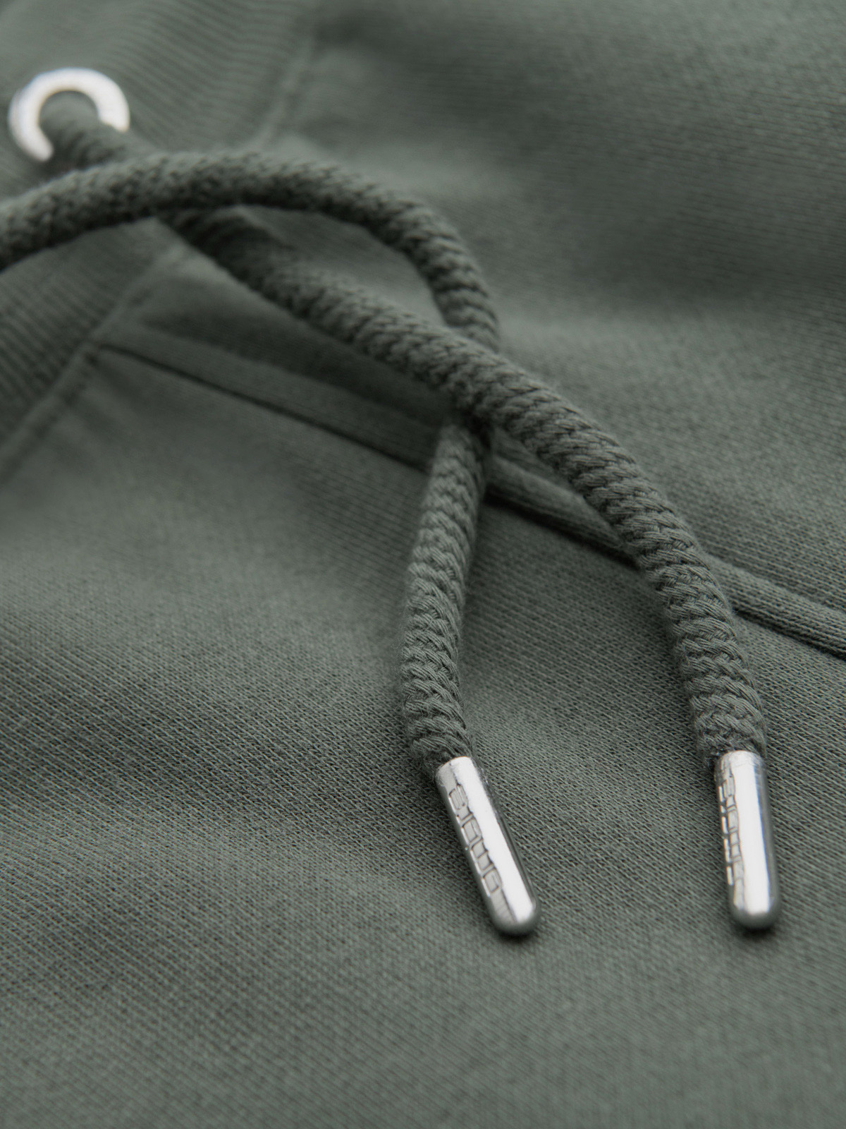 Ombre Men's sweat shorts with piping and drawstring waistband - olive