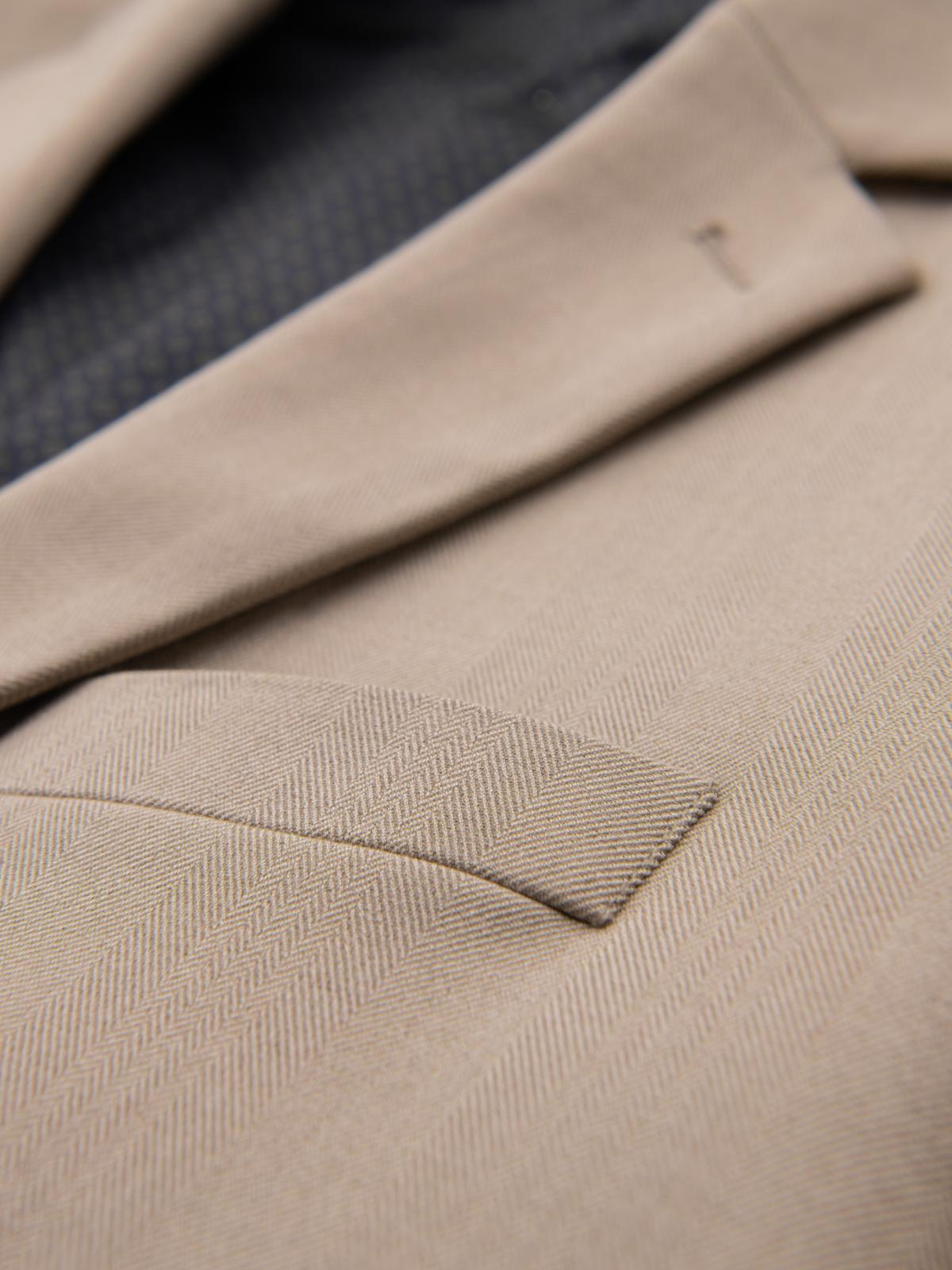 Ombre Elegant men's SLIM FIT jacket with rayon - beige