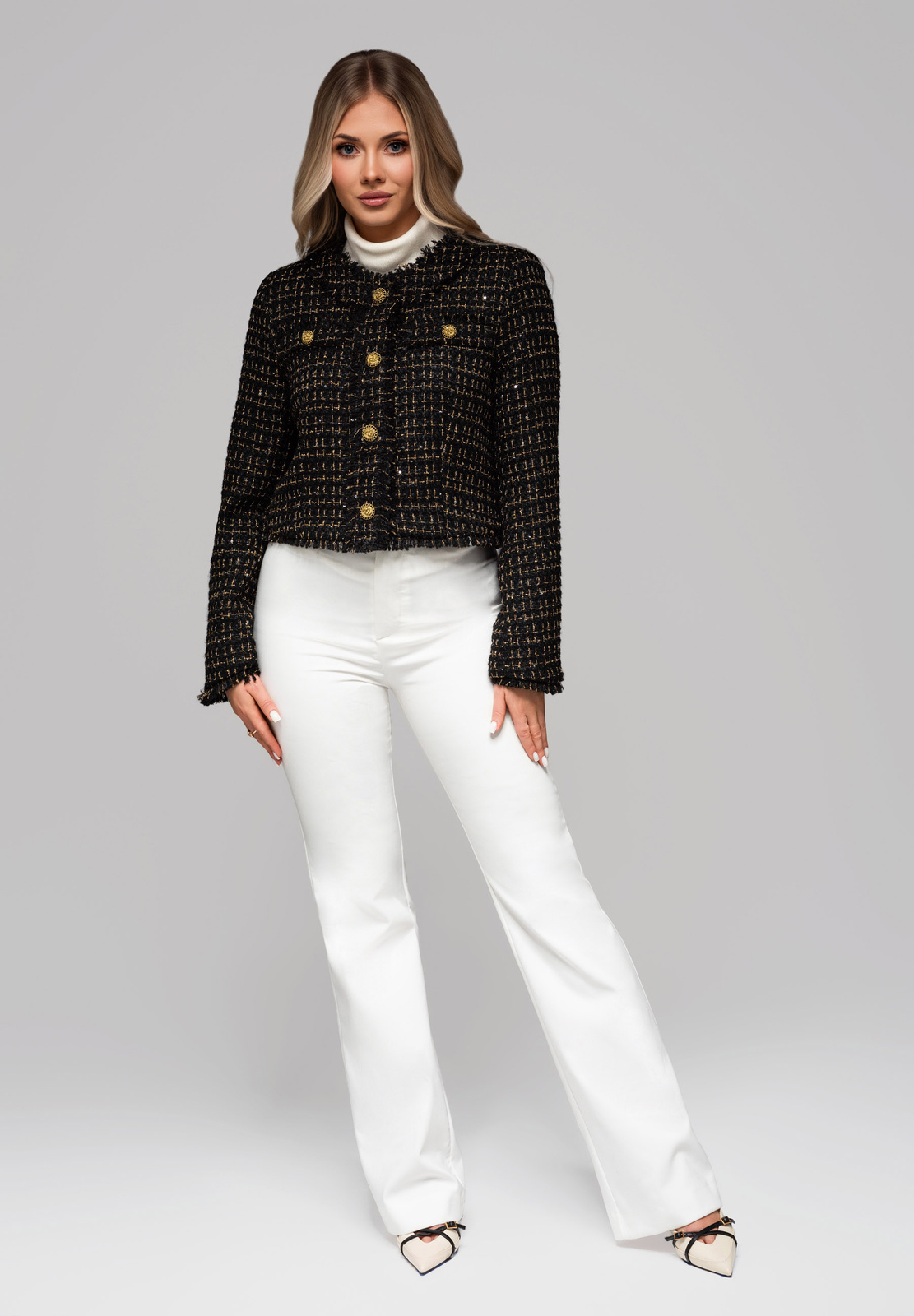Edoti Women's jacket with wool and sequins OW-BLZB-0101 v1