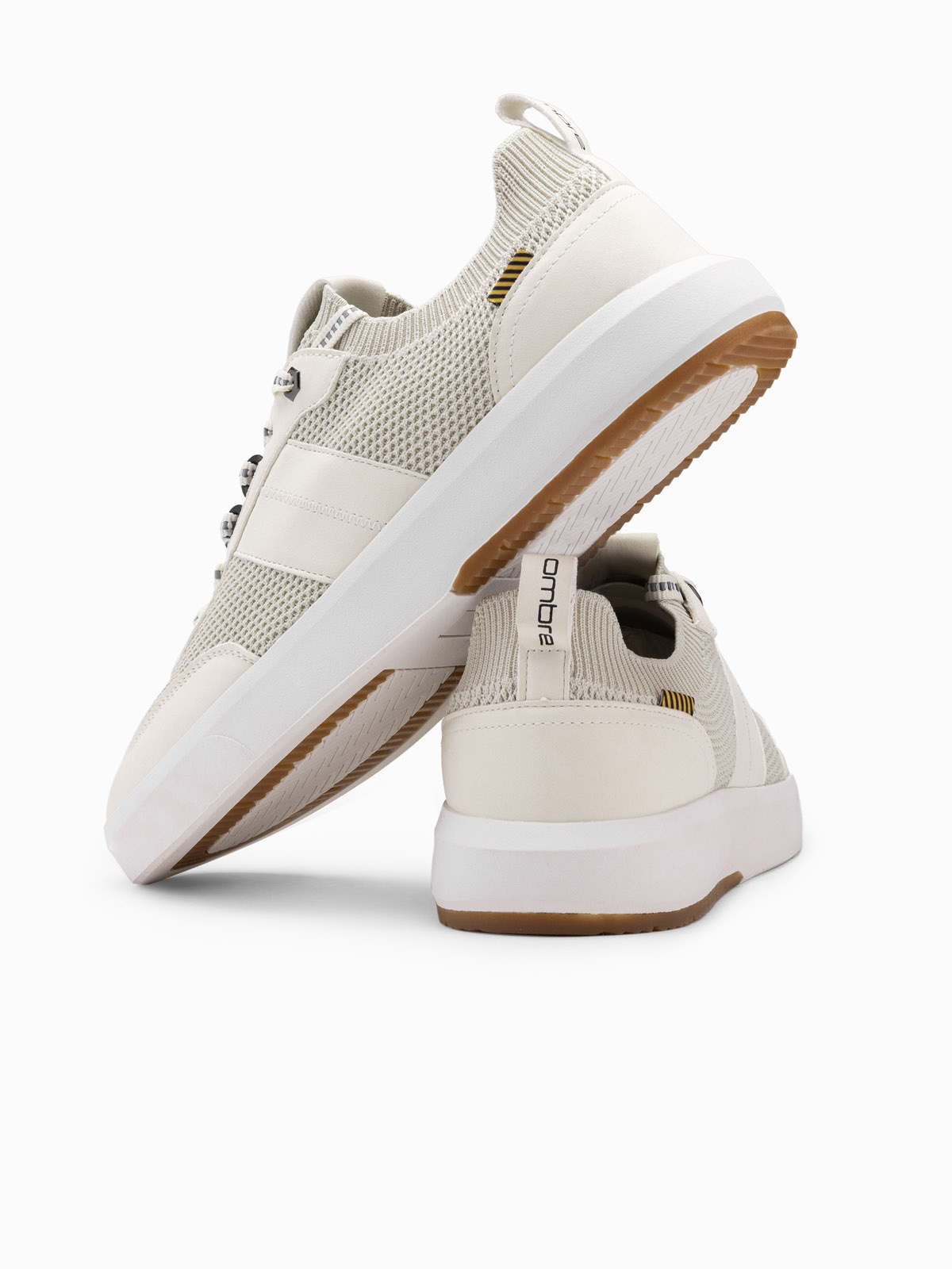 Ombre Men&#039;s slip-on structured fabric sneakers - sand