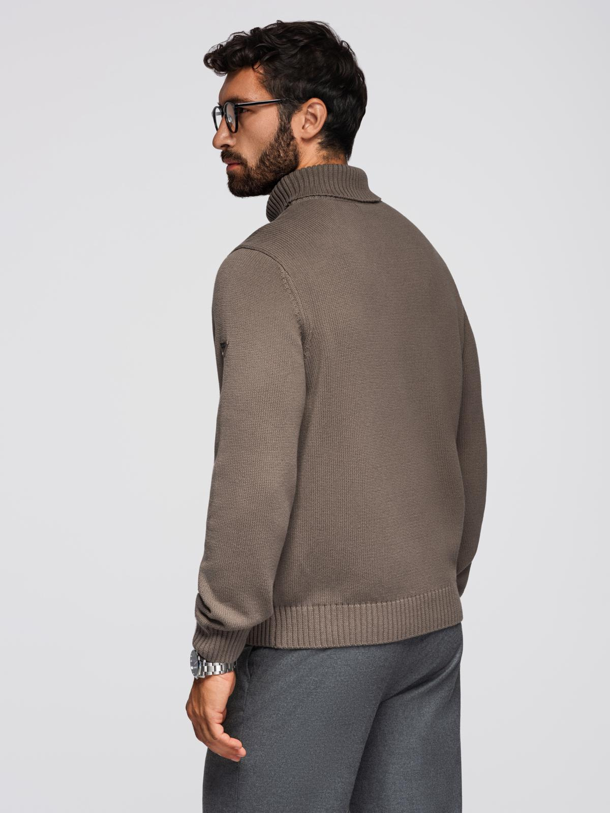 Ombre Golf men's knitted sweater - gray-brown