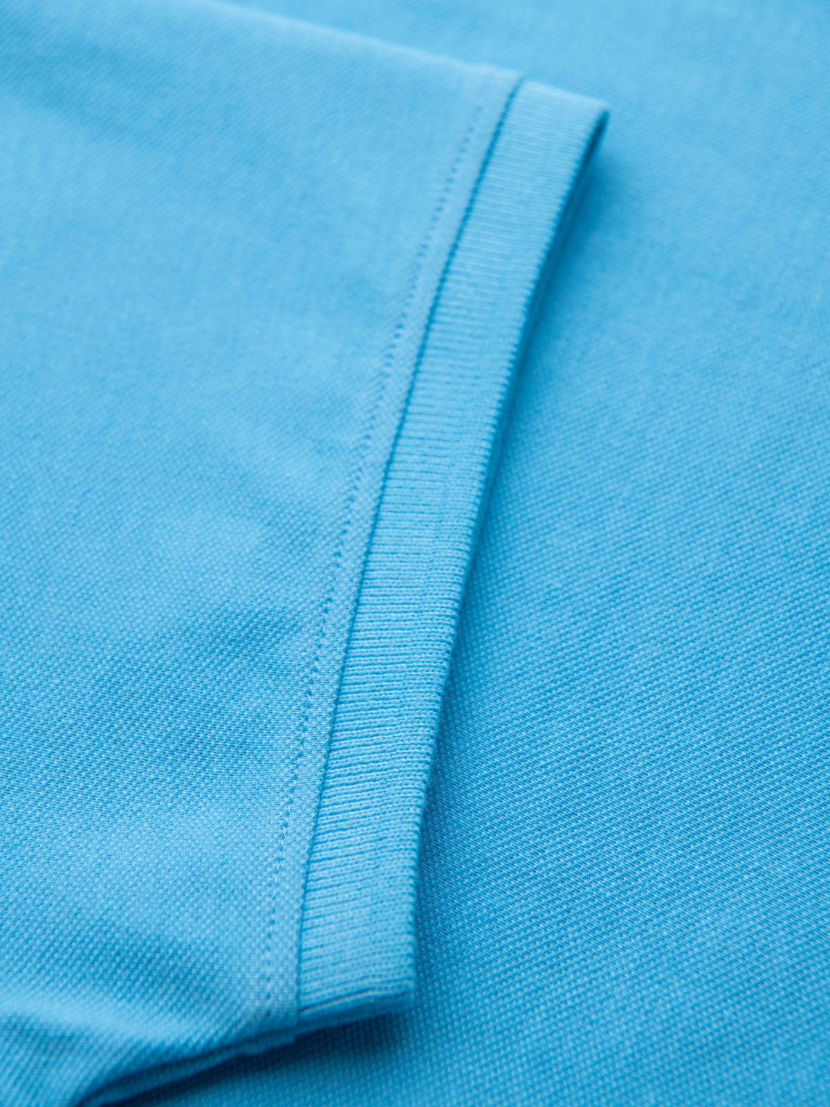 Ombre Cotton pique knit polo shirt - light blue