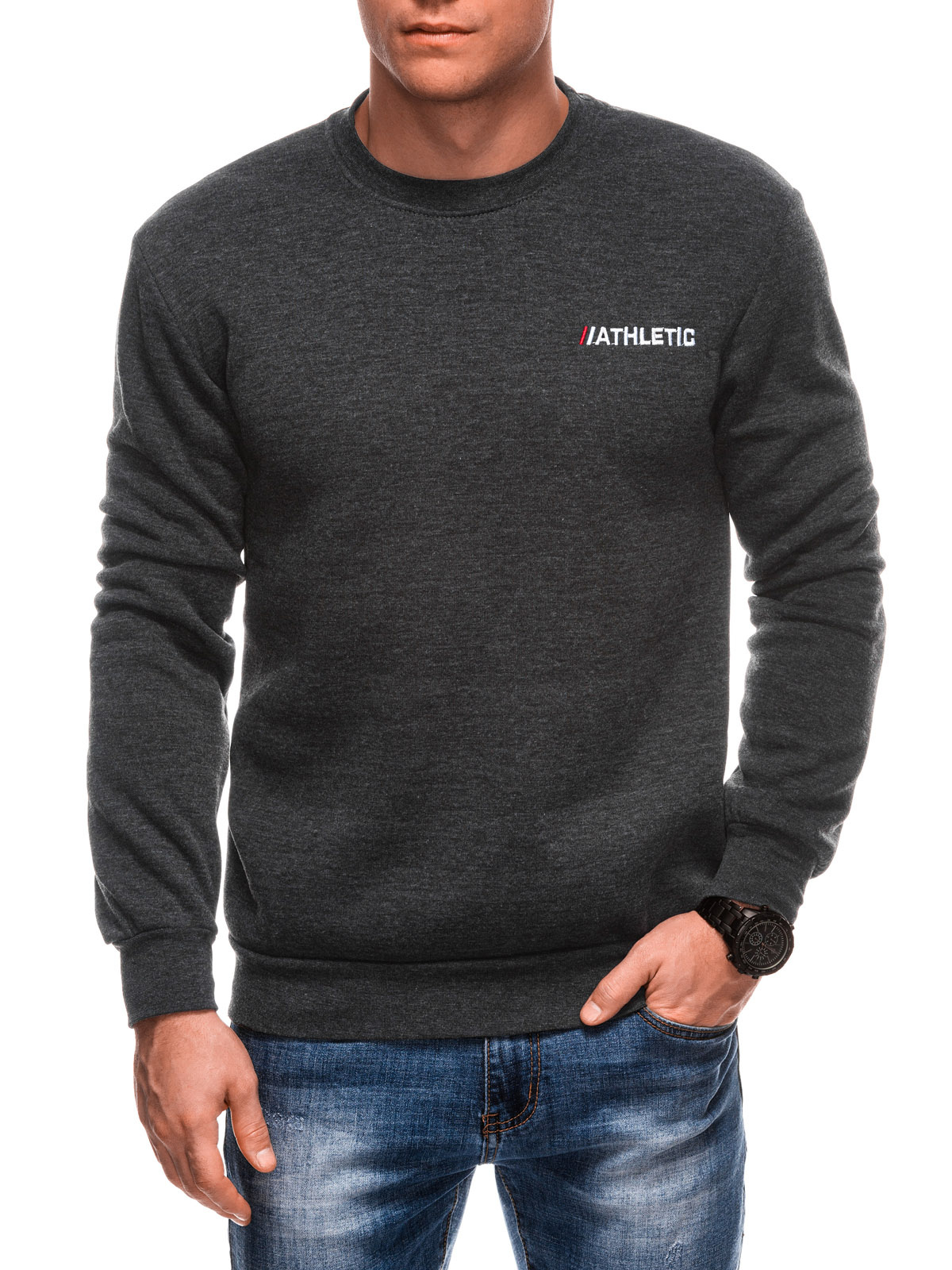 Edoti Mens hoodless sweatshirt