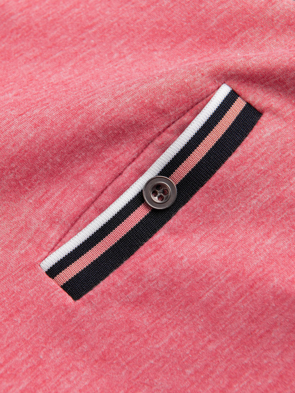 Ombre Men's henley t-shirt with decorative ribbing - red