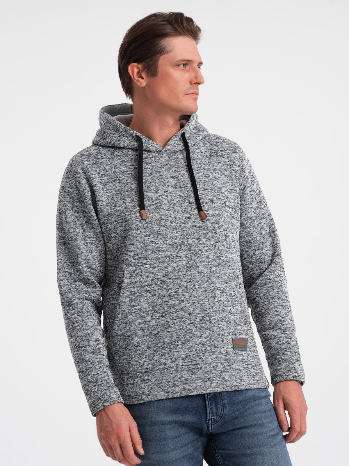 Ombre Men's non-stretch kangaroo hooded sweatshirt