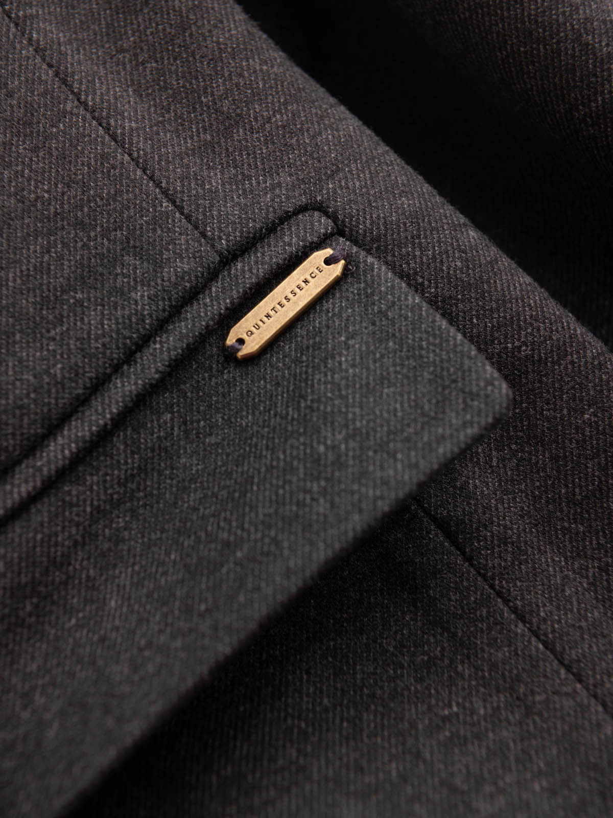 Ombre Men&#039;s melange rayon jacket with stand-up collar - black melange