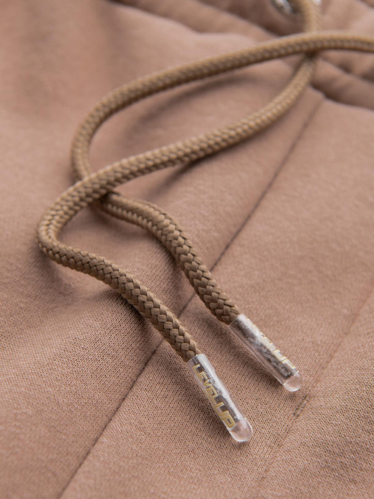 Ombre Unisex sweat shorts with drawstring waistband - brown