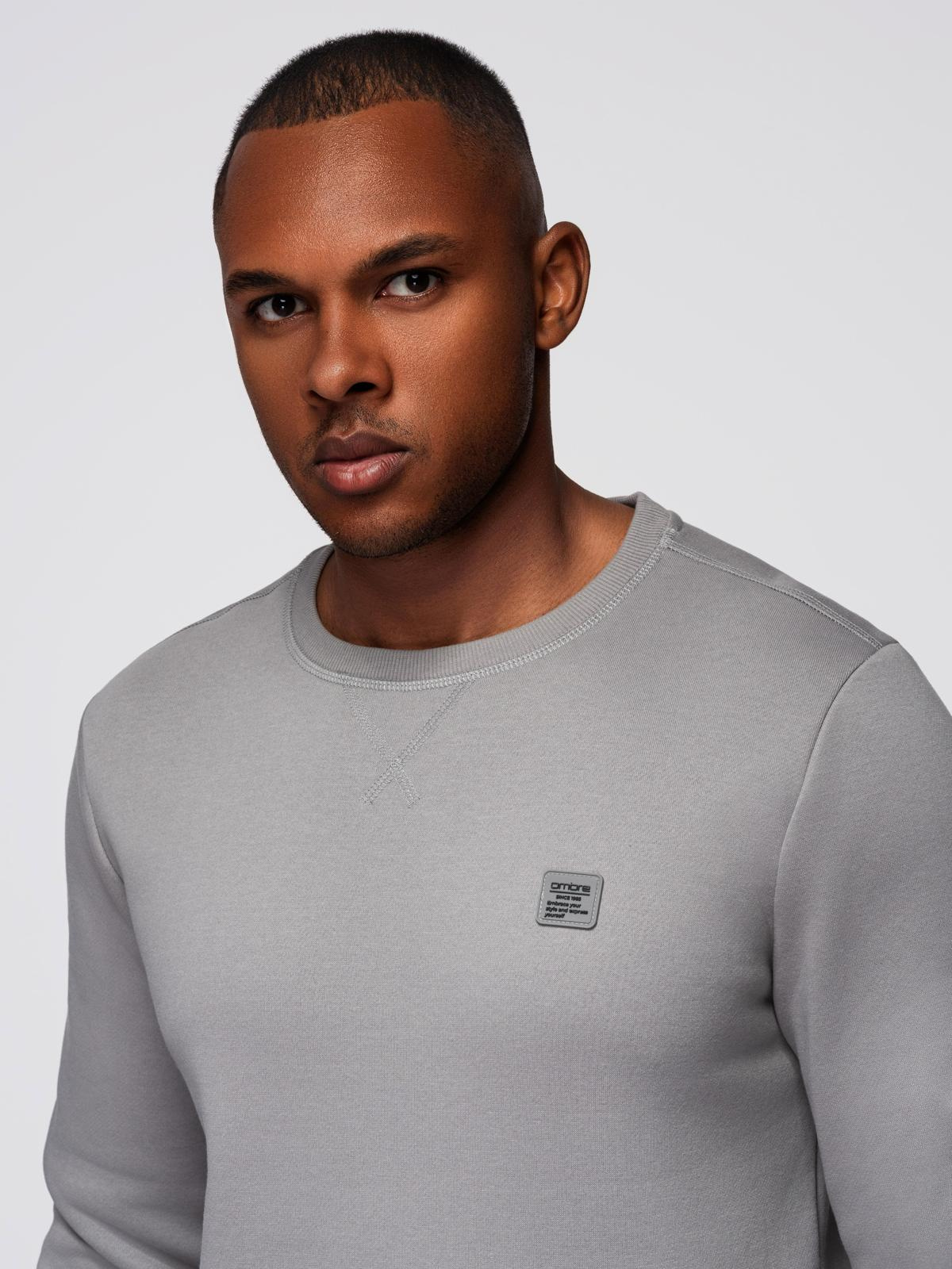 Ombre Men's classic round neck sweatshirt - grey