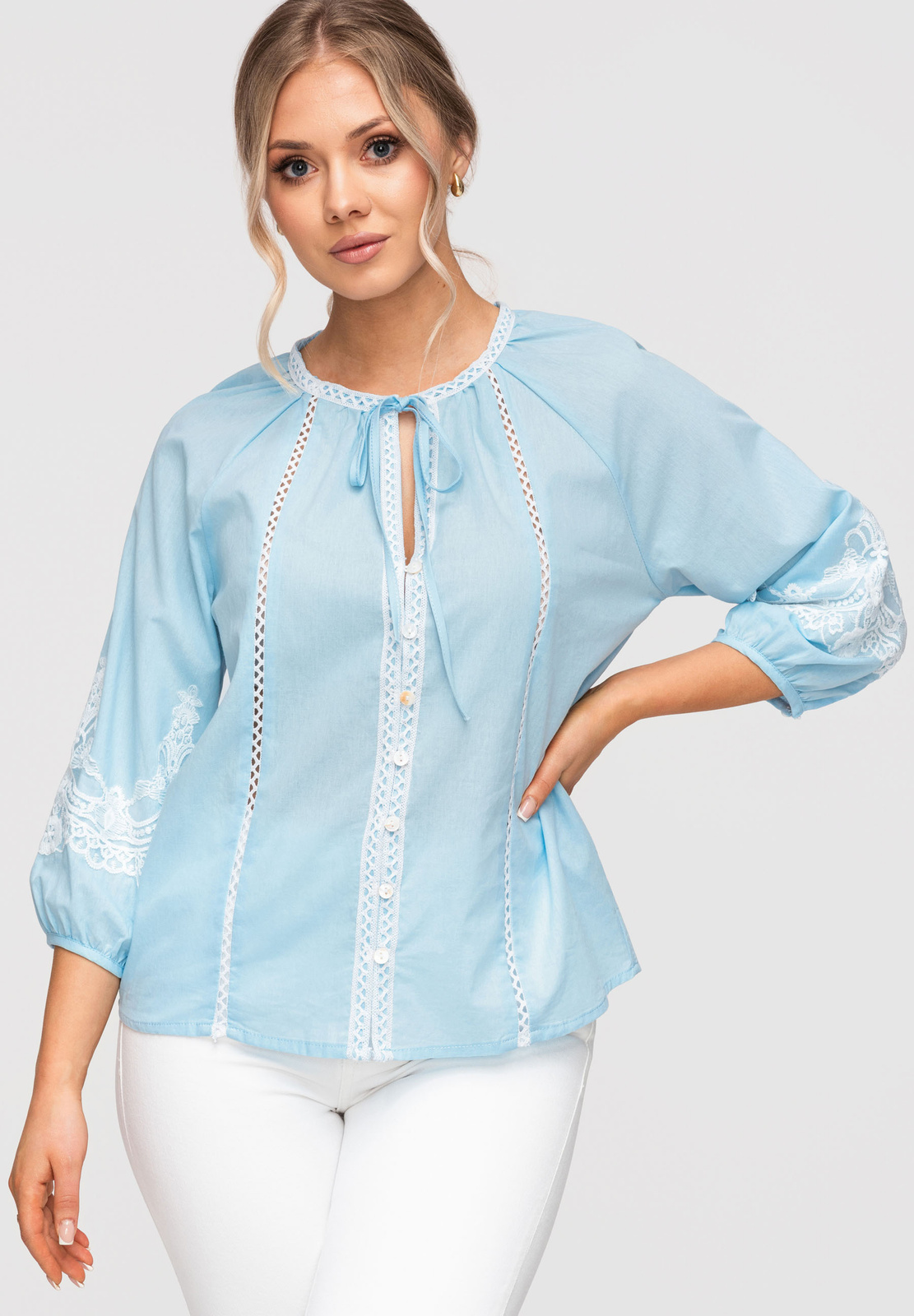 Clasică pentru femei bluză Edoti pentru fiecare sezon