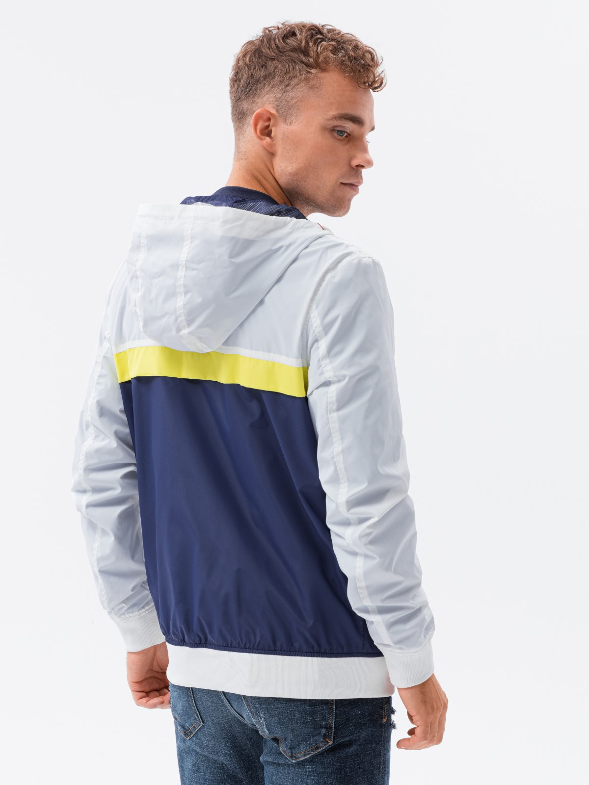 Ombre Men's hooded windbreaker jacket