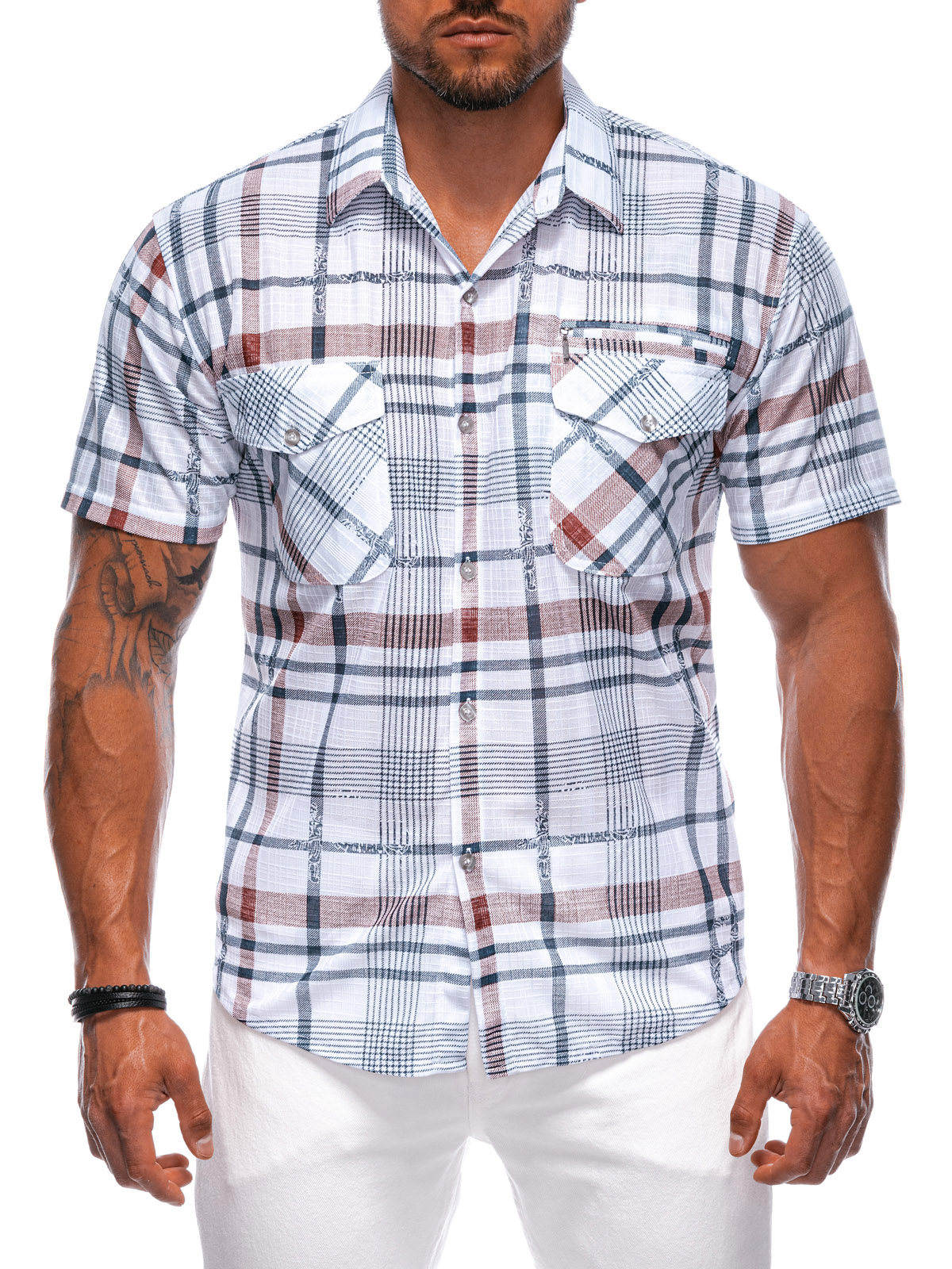 Edoti Men's shirt with short sleeves