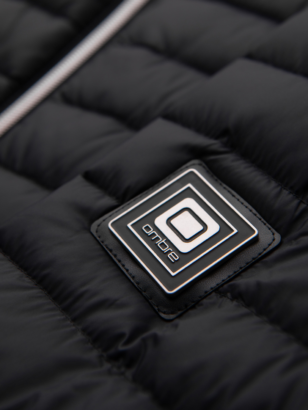 Ombre Ultralight men's natural down jacket with stowable pouch - black