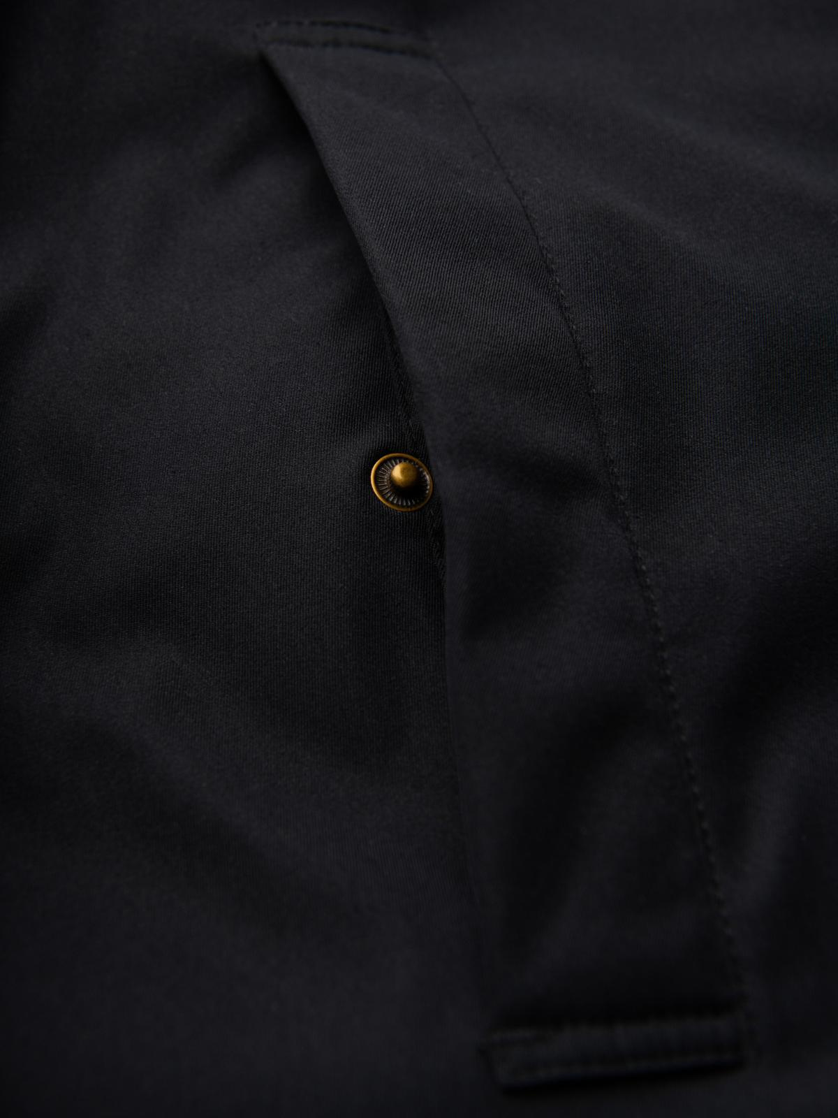 Ombre Elegant men&#039;s parka with cargo pockets and hood - black