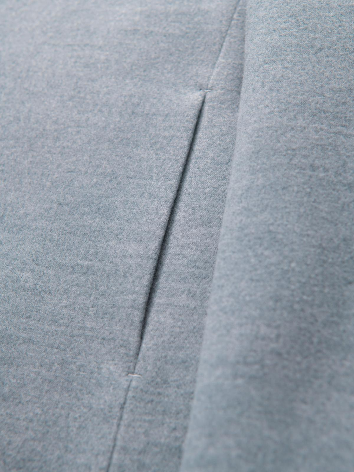 Ombre Men&#039;s coat with high collar and asymmetrical fastening - grey melange