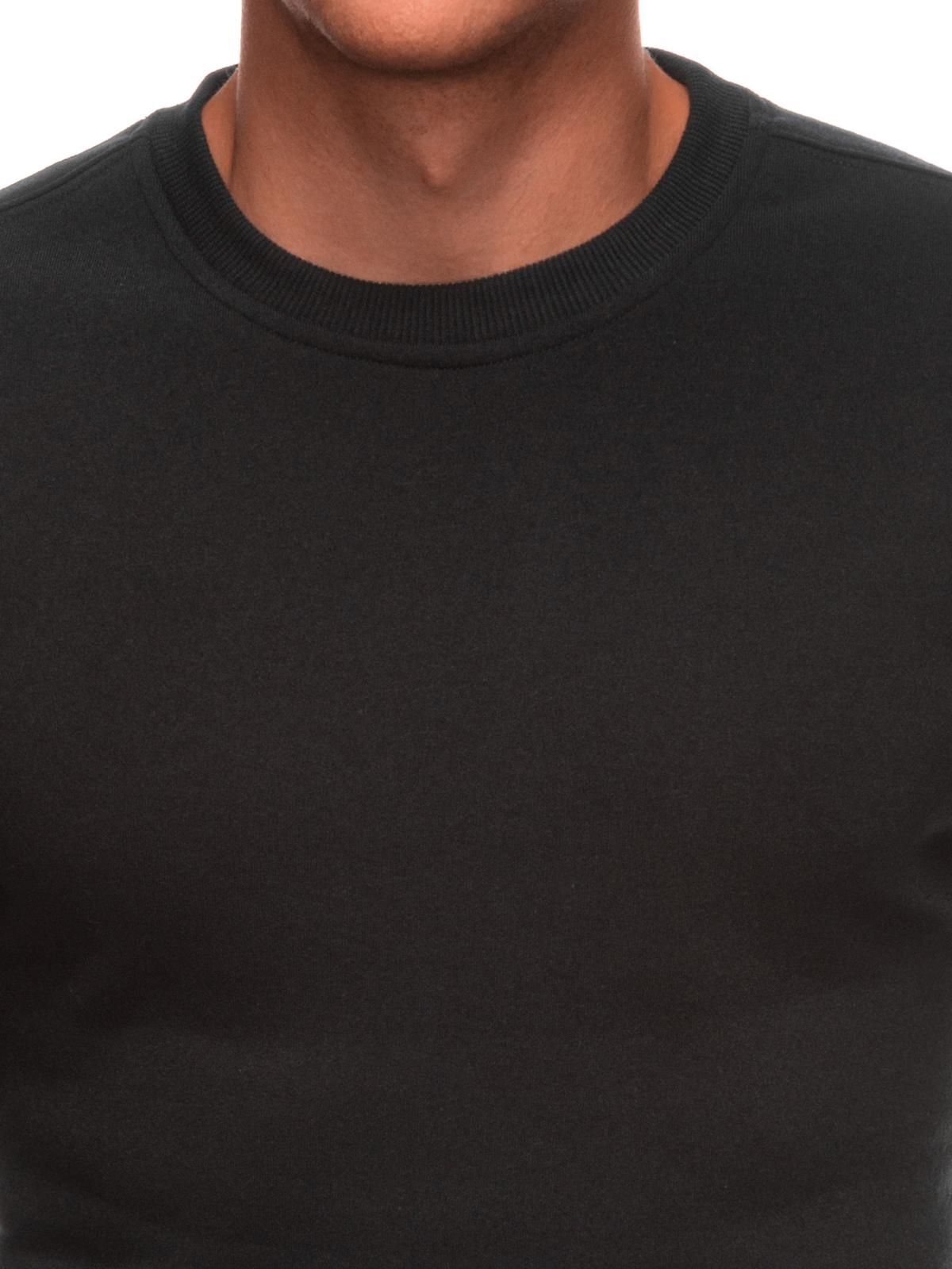 Edoti BASIC men's uniform round neck sweatshirt - black