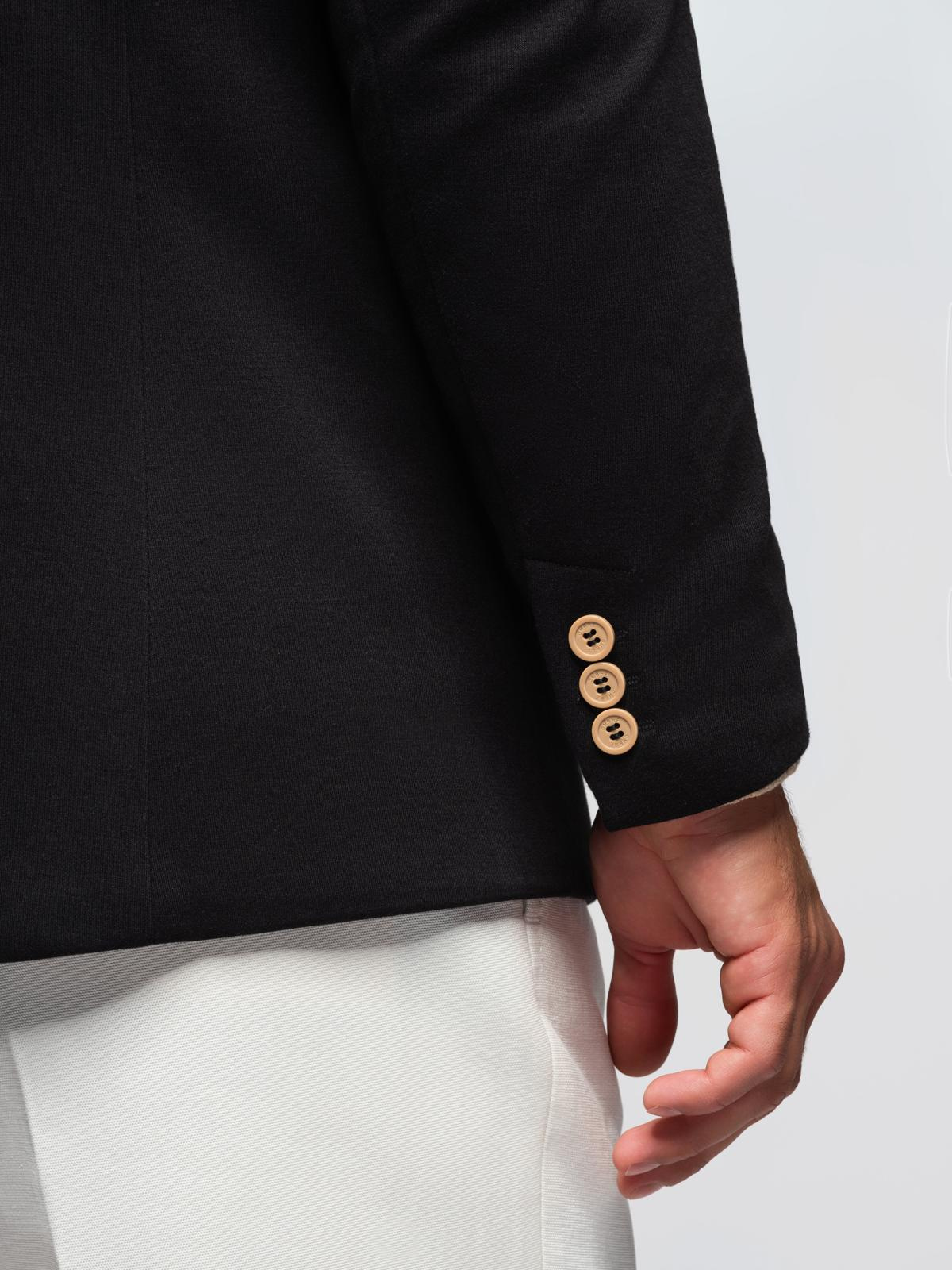 Ombre Men's knitted jacket with a fitted cut - black