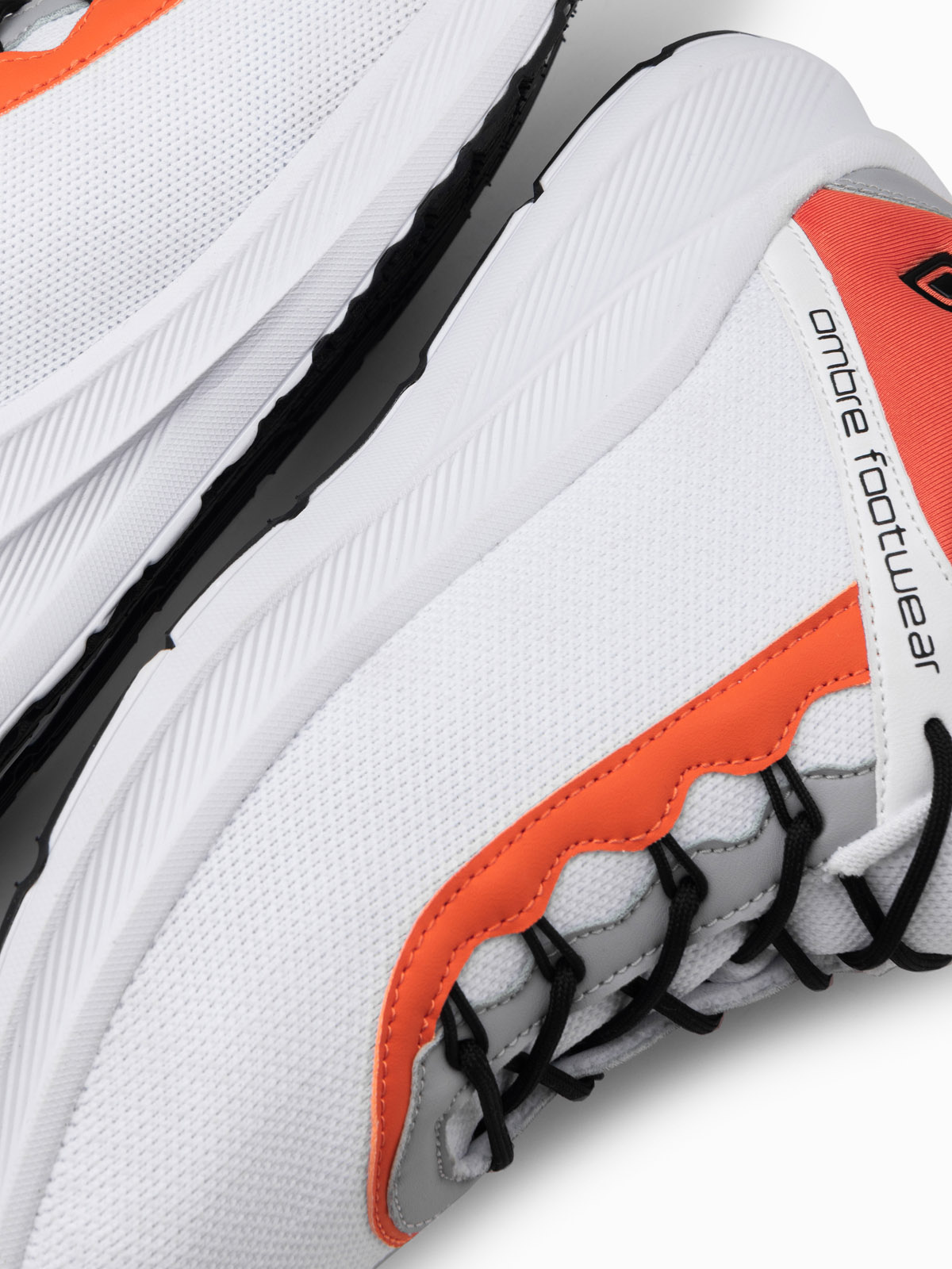 Ombre Men's sneakers with neon inserts - white