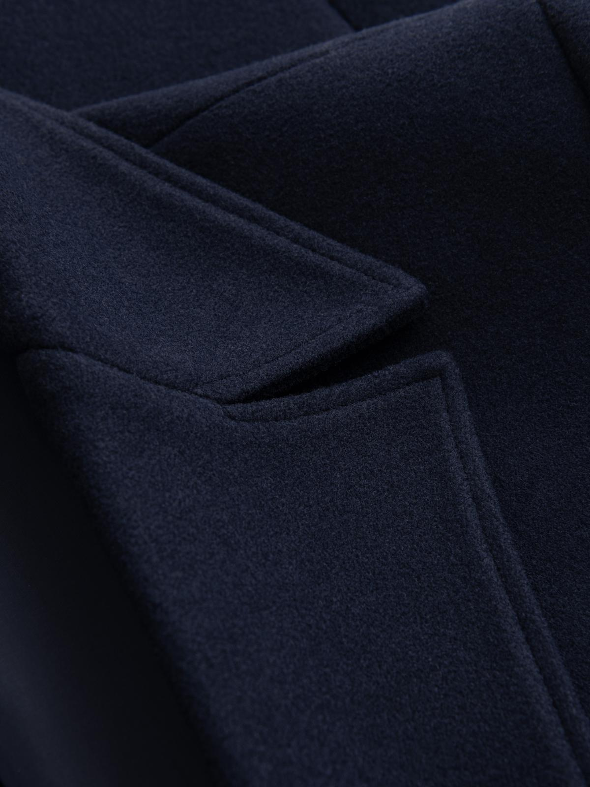 Ombre Men's double-breasted coat with decorative buttons - indigo